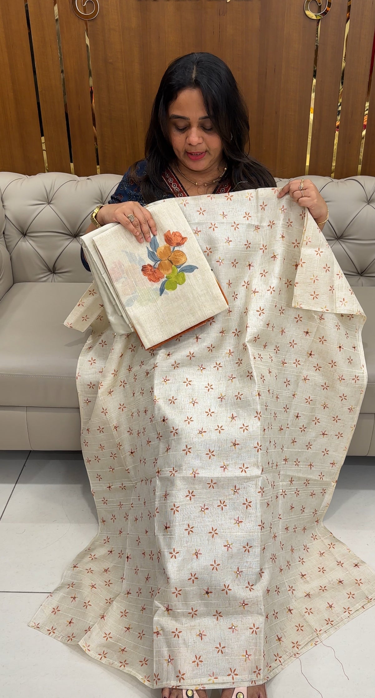 SEMI TUSSUR UNSTITCHED SALWAR SUTS - IHA 26929