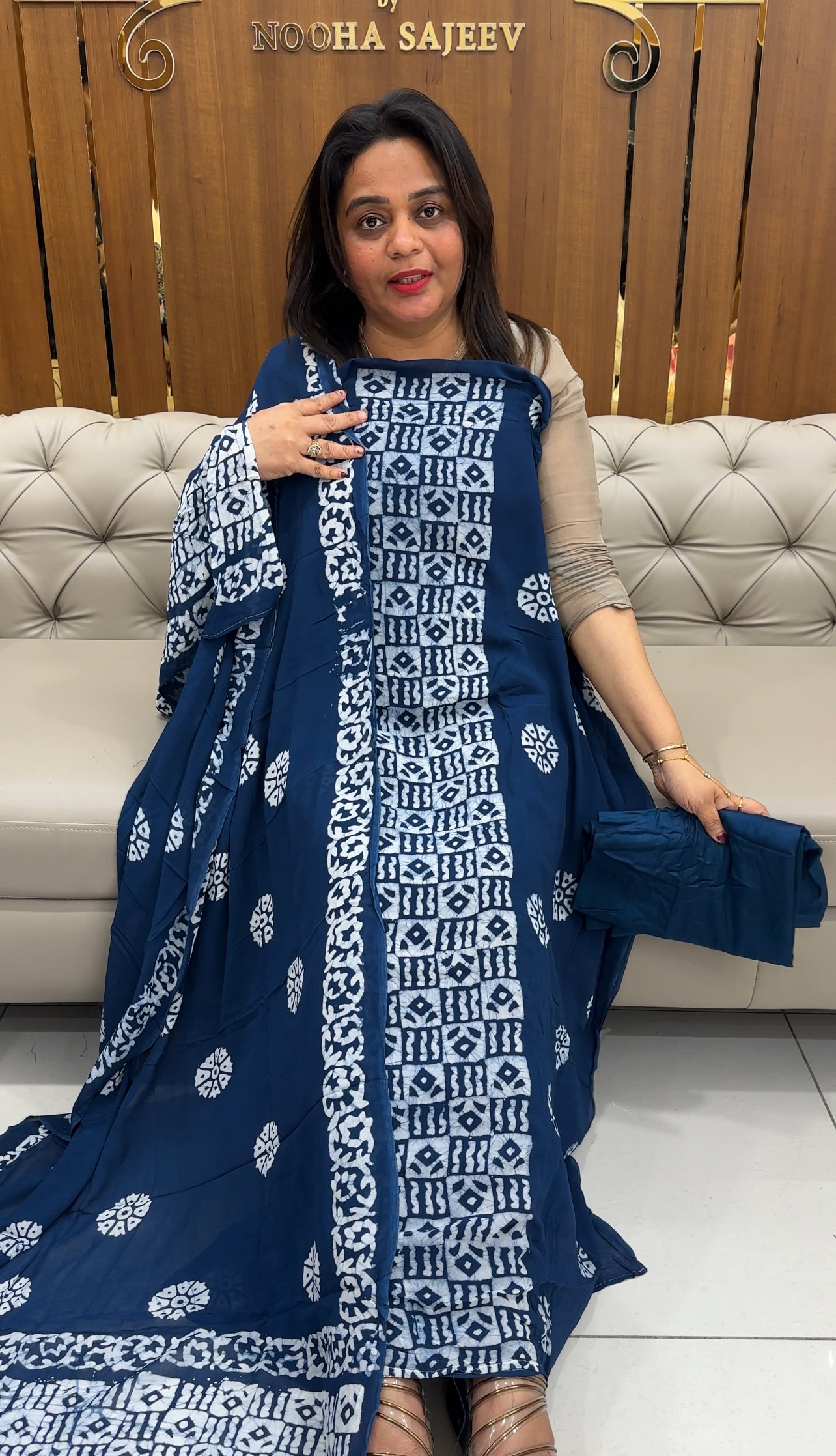 VISCOSE GEEORGETTE UNSTITCHED SALWAR SUITS - IHA 25805