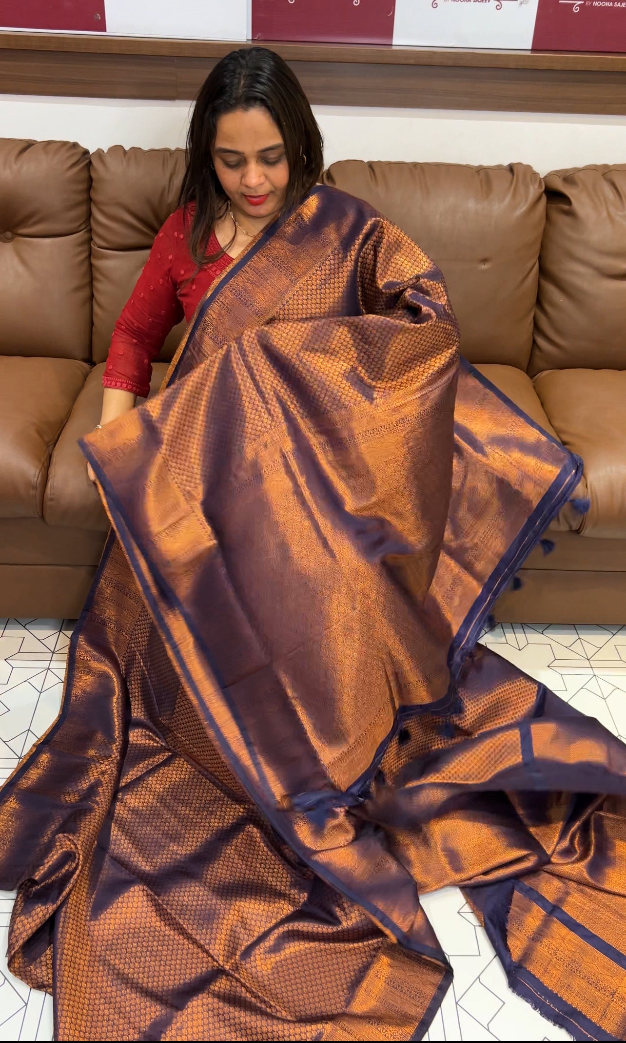 SEMI BANARASI SAREES - IHA 22734