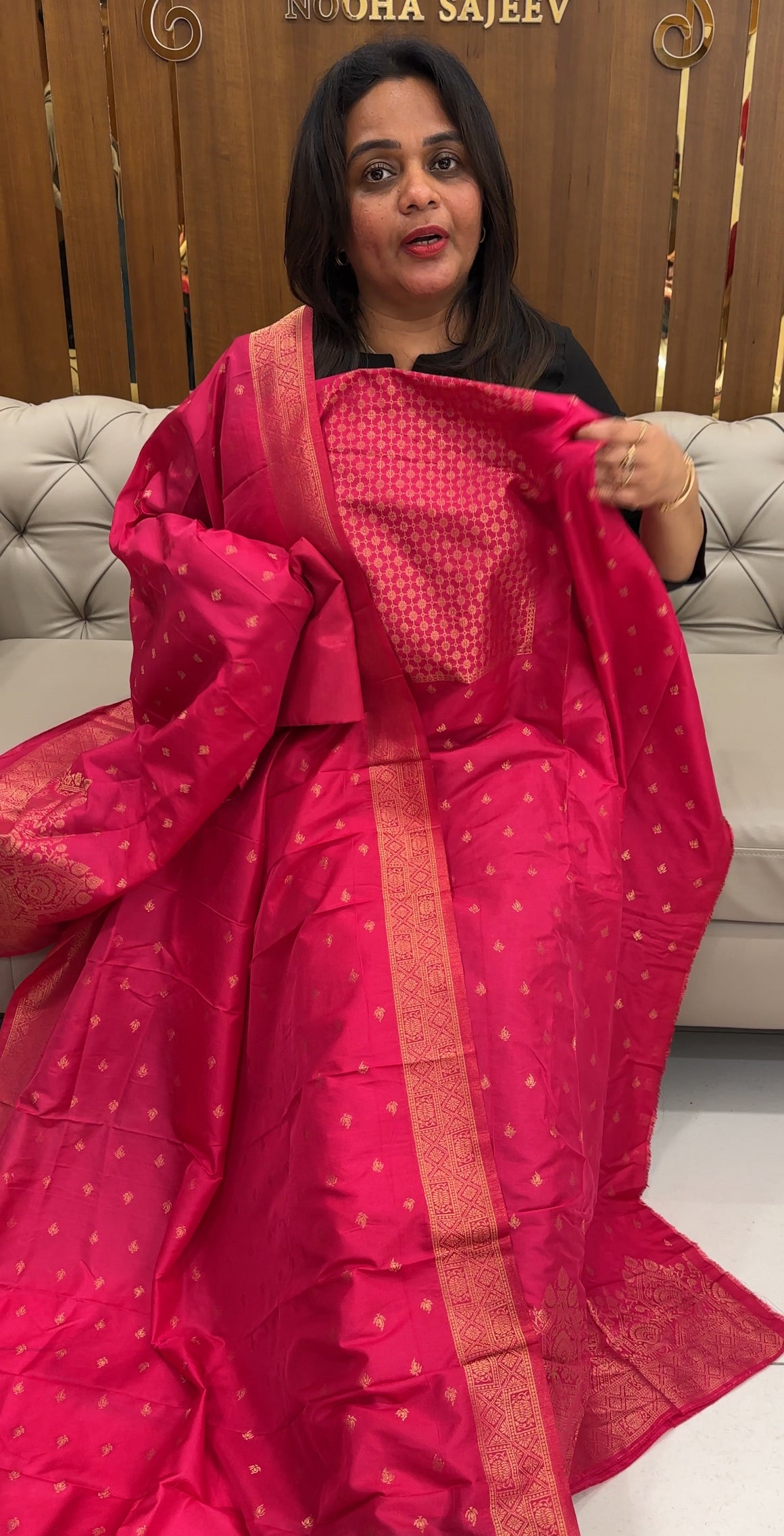 SEMI BANARASI UNSTITCHED SALWAR SUITS - IHA 25893