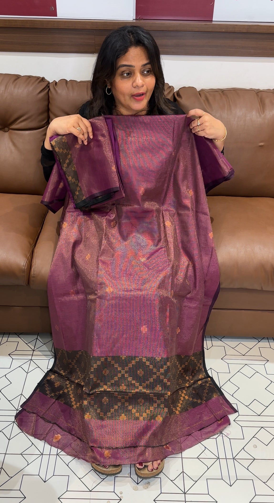 JUTE TISSUE UNSTITCHED SALWAR SUITS - IHA 26195