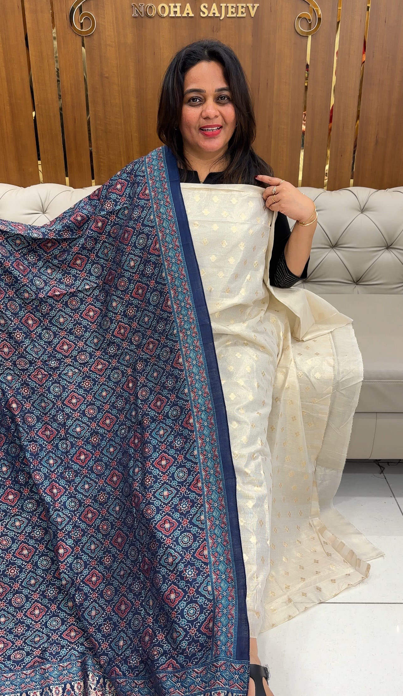 TISSUE BANARASI UNSTITCHED SALWAR SUITA - IHA 25906
