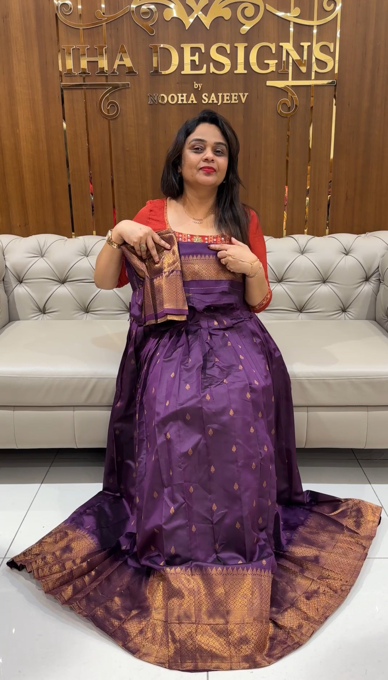 IHA'S IN-HOUSE SEMI STITCHED SKIRT AND TOP MATERIAL - IHA 24485