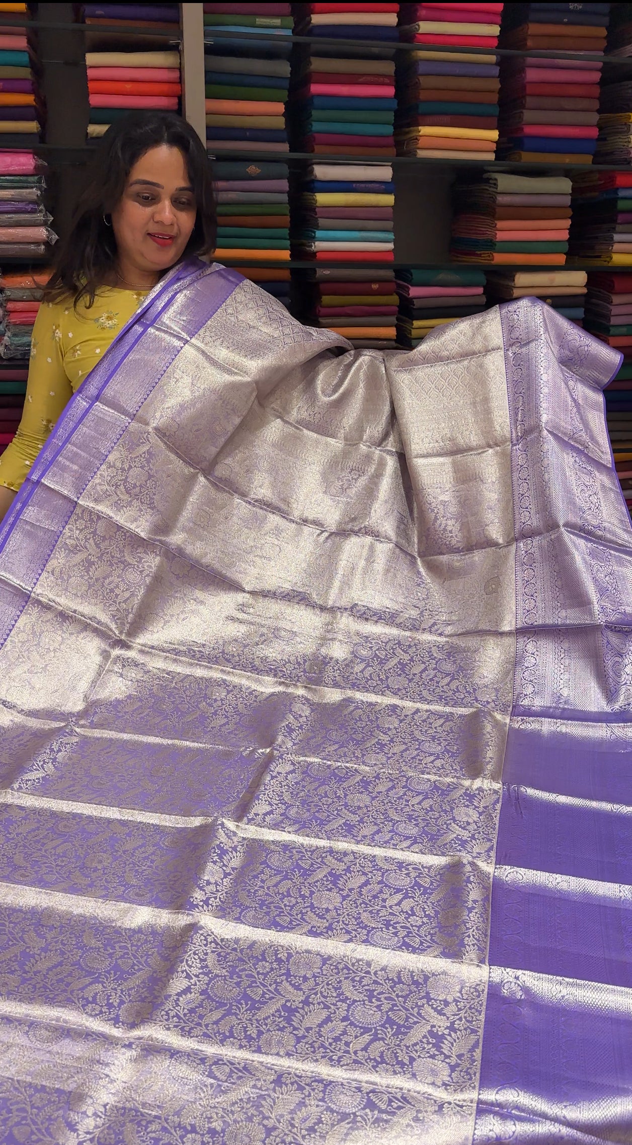 DESIGNER TISSUE KANCHIPURAM SILK SAREES - IHA 26325