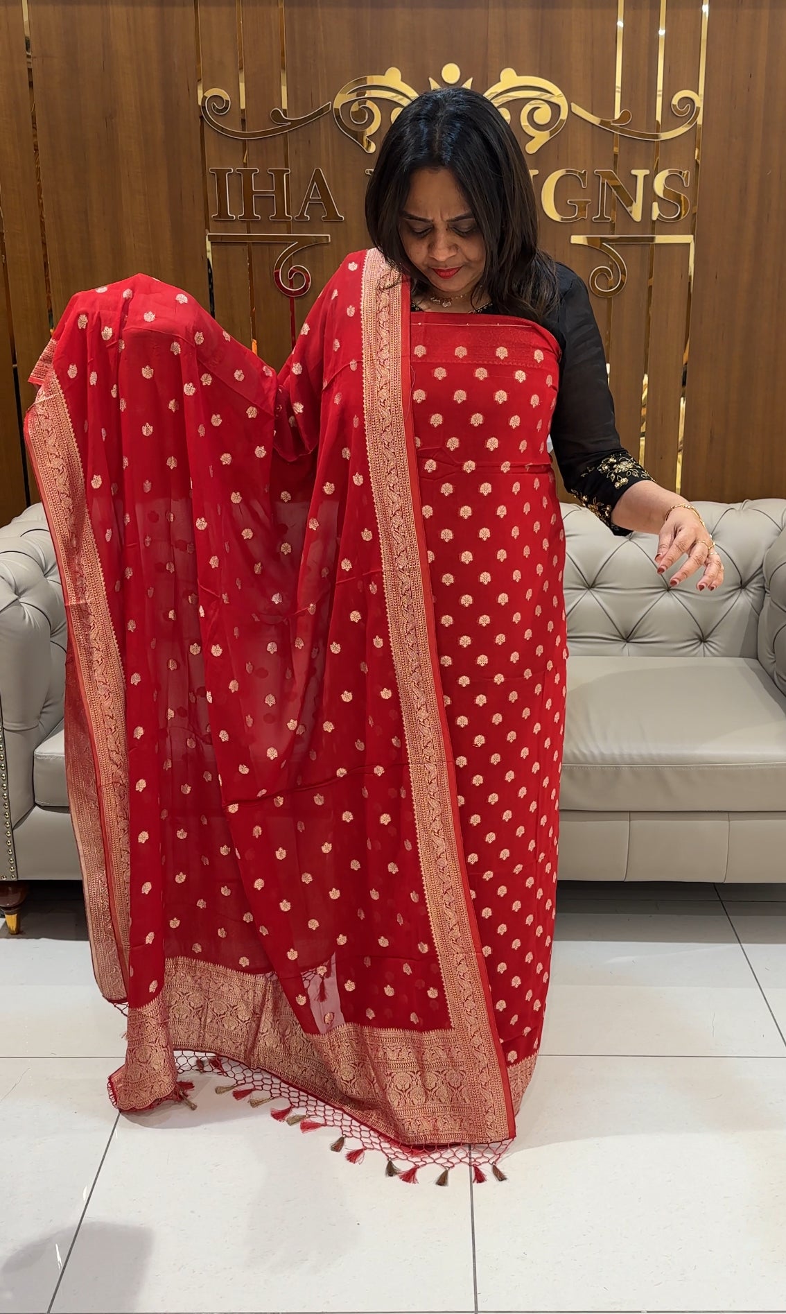 VISCOSE BANARASI UNSTITCHED SALWAR SUITS - IHA 24540