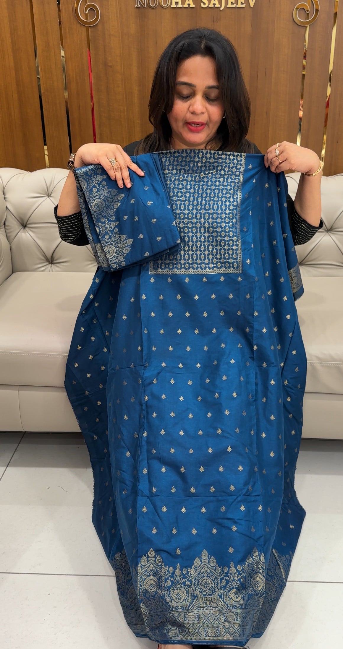 SEMI BANARASI UNSTITCHED SALWAR SUITS - IHA 25893