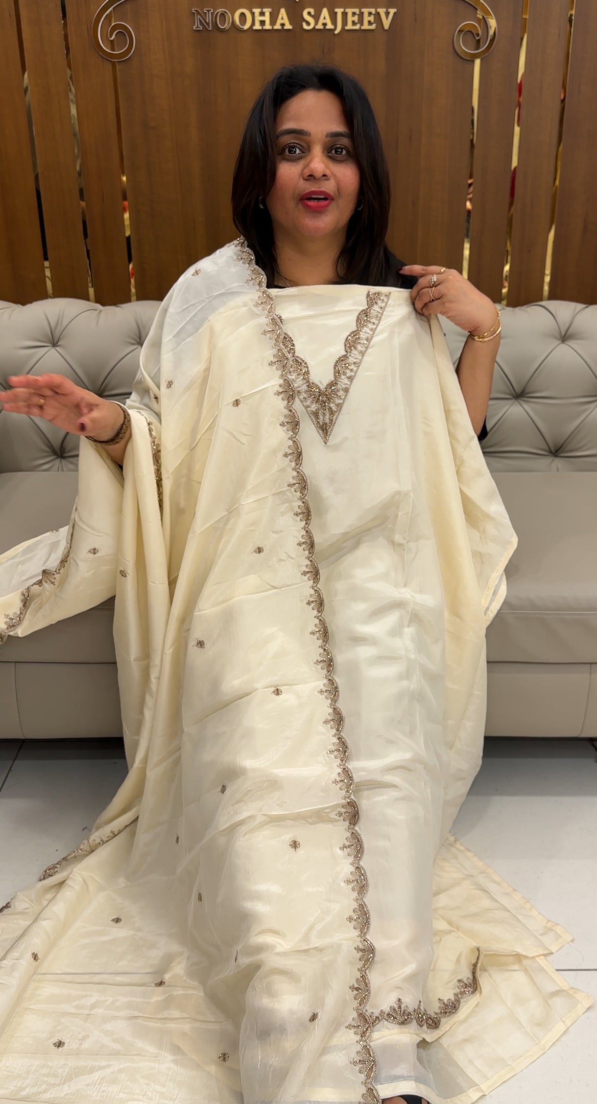 CRAPE UNSTITCHED SALWAR SUITS - IHA 25896