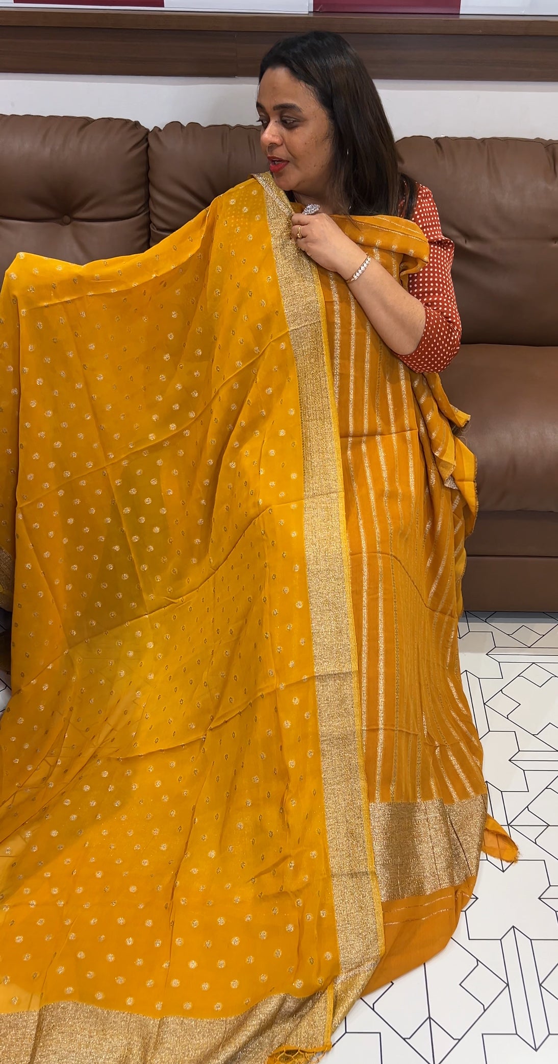VISCOSE GEORGETTE UNSTITCHED SALWAR SUITS - IHA 22834