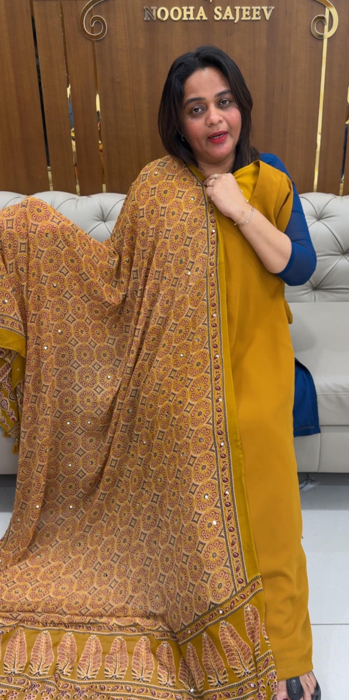 IHA'S IN-HOUSE GEORGETTE ALINE TOP AND DUPATTA - IHA 25818