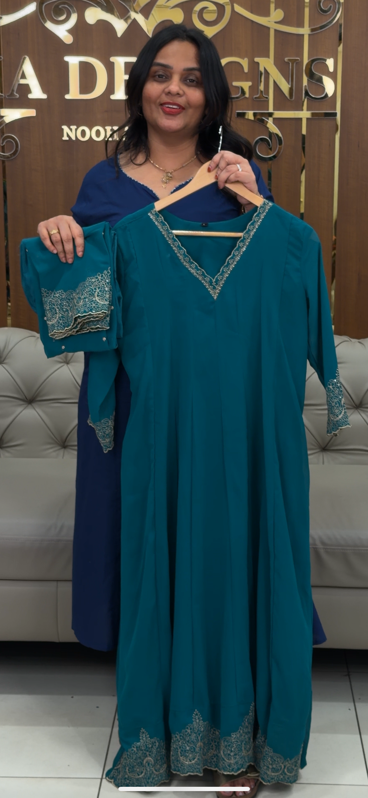 ANARKALI TOP, BOTTOM AND DUPATTA - IHA 30845