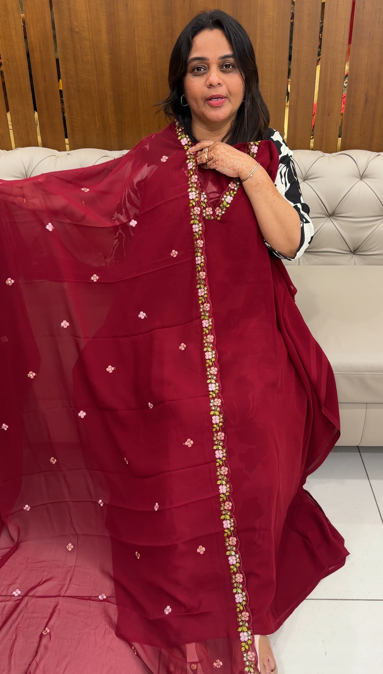 FAUX GEORGETTE UNSTITCHED SALWAR SUITS - IHA 27387