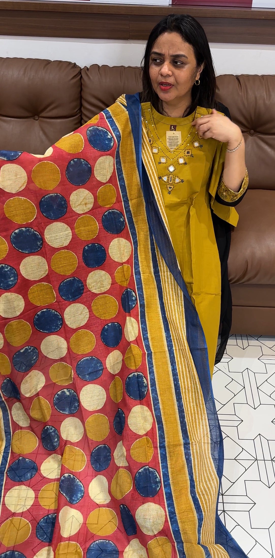 COTTON TOP BOTTOM AND DUPATTA - IHA 20286