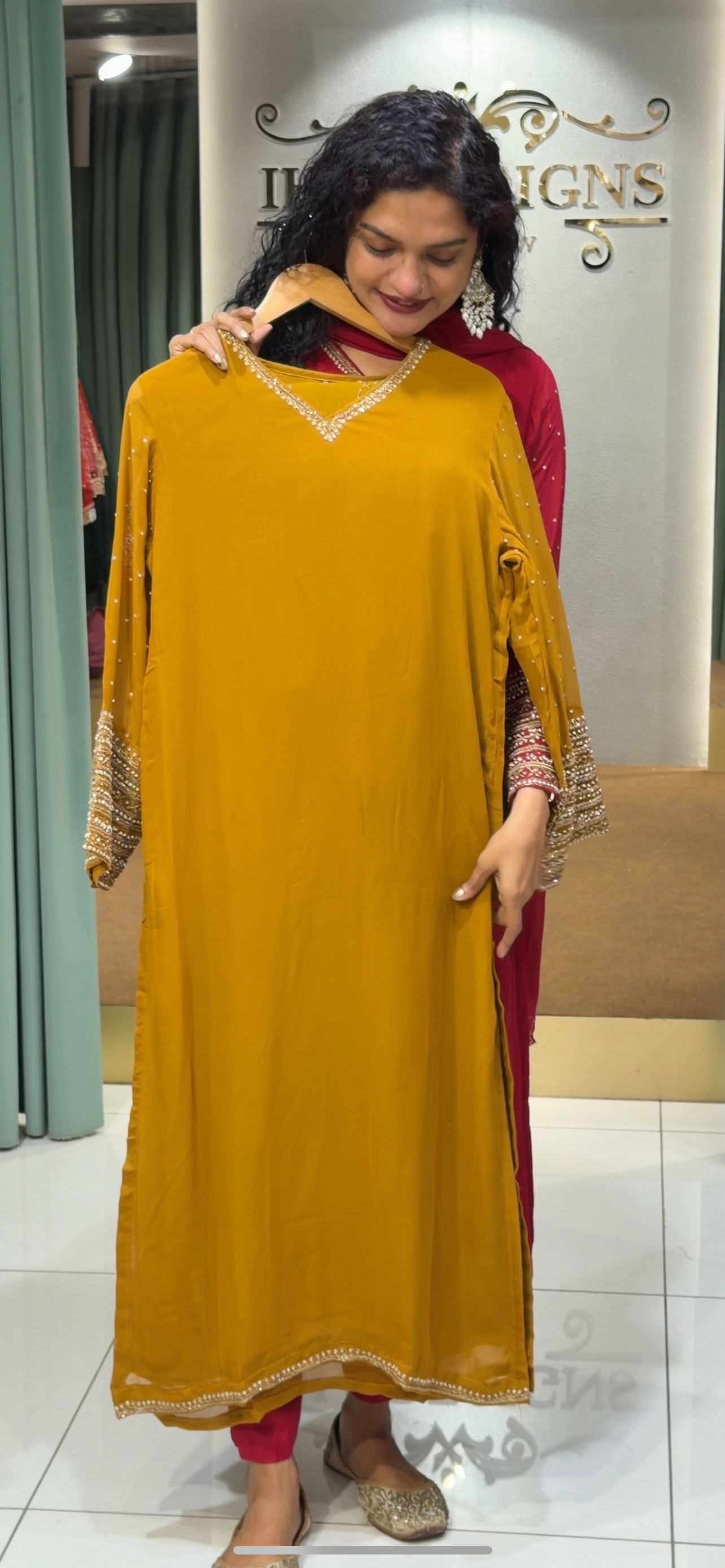 PARTY WEAR TOP, BOTTOM AND DUPATTA - IHA 29608