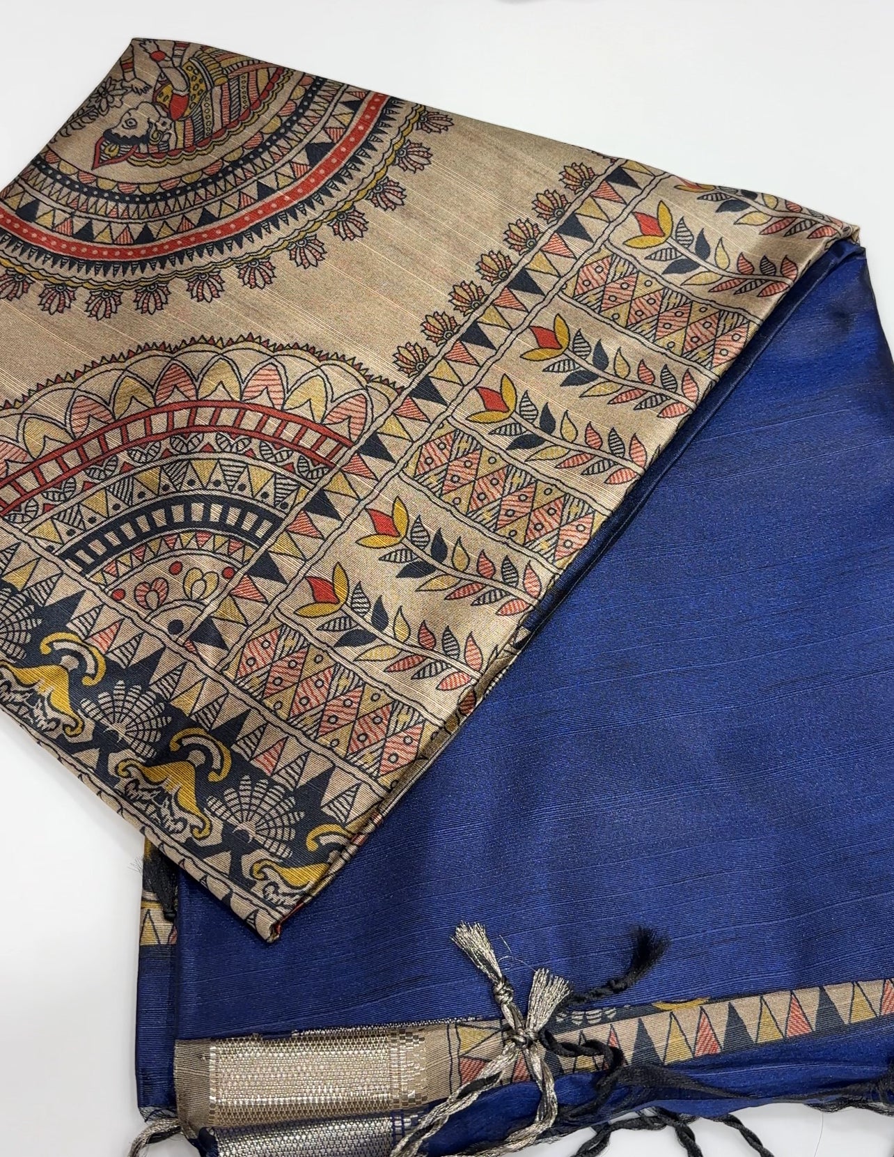SEMI TUSSUR SAREES - IHA 27356
