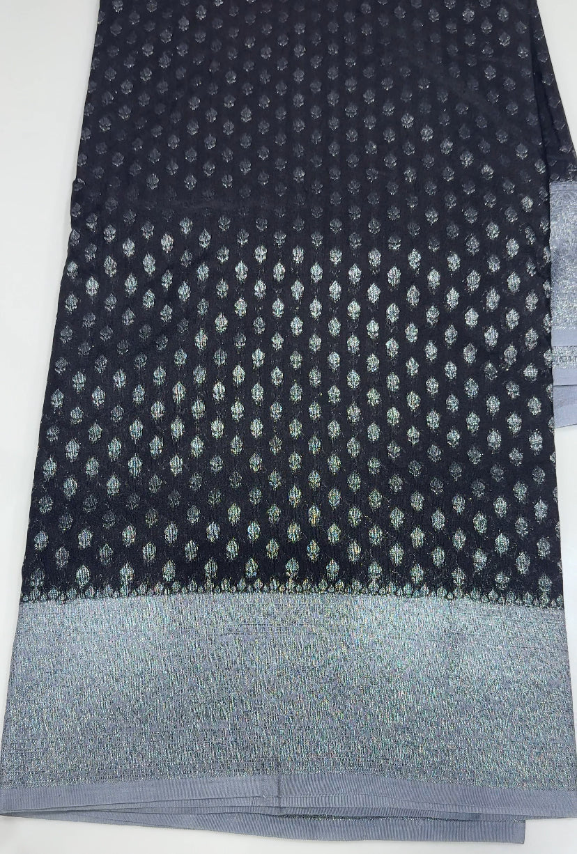 SEMI BANARASI SAREES - IHA 27119