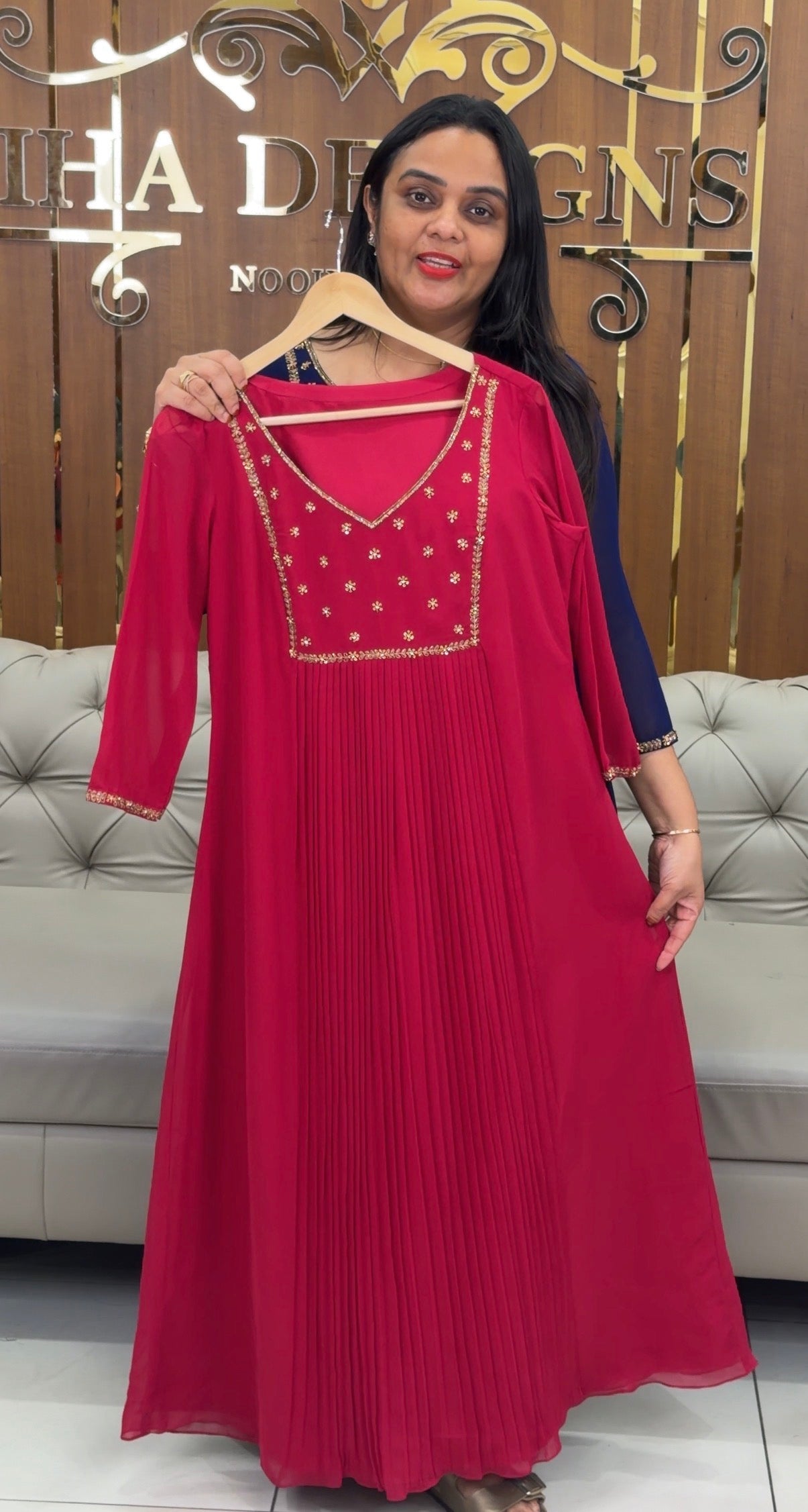 IHA'S IN-HOUSE HAND WORKED ALINE TOPS - IHA 33175