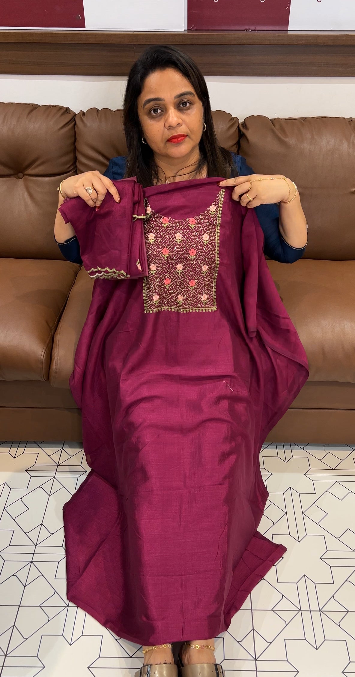 SEMI RAW SILK UNSTITCHED SALWAR SUITS - IHA 24570