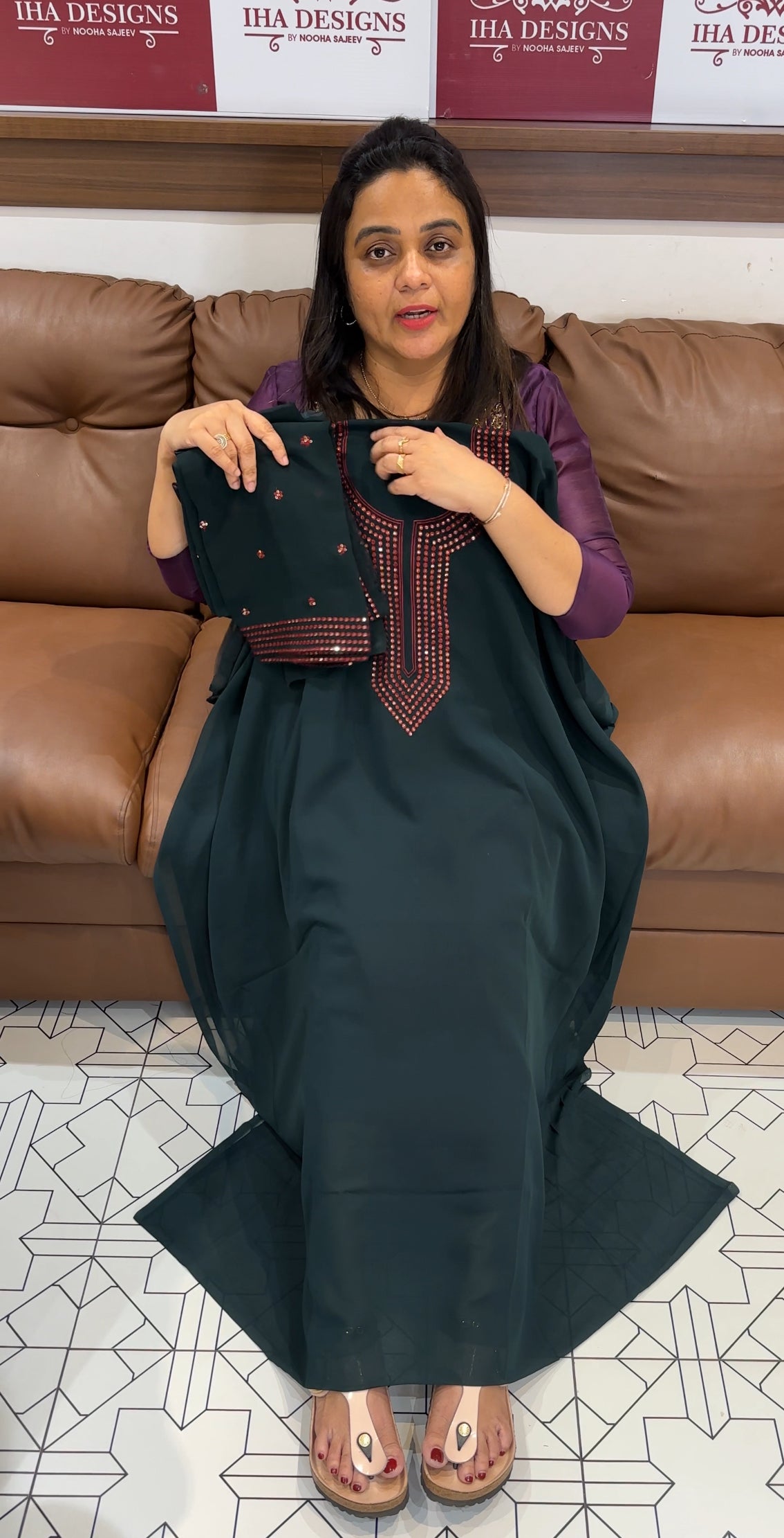 FAUX GEORGETTE UNSTITCHED SALWAR SUITS - IHA 27989