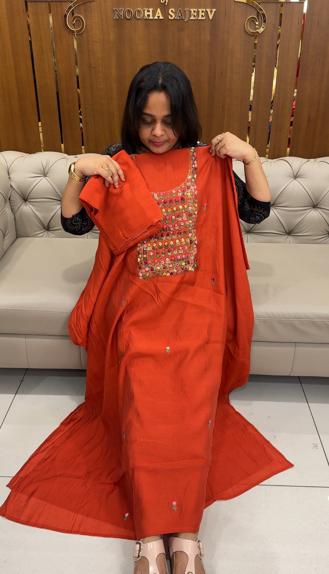 MODAL CHANDERI UNSTITCHED SALWAR SUITS - IHA 26950