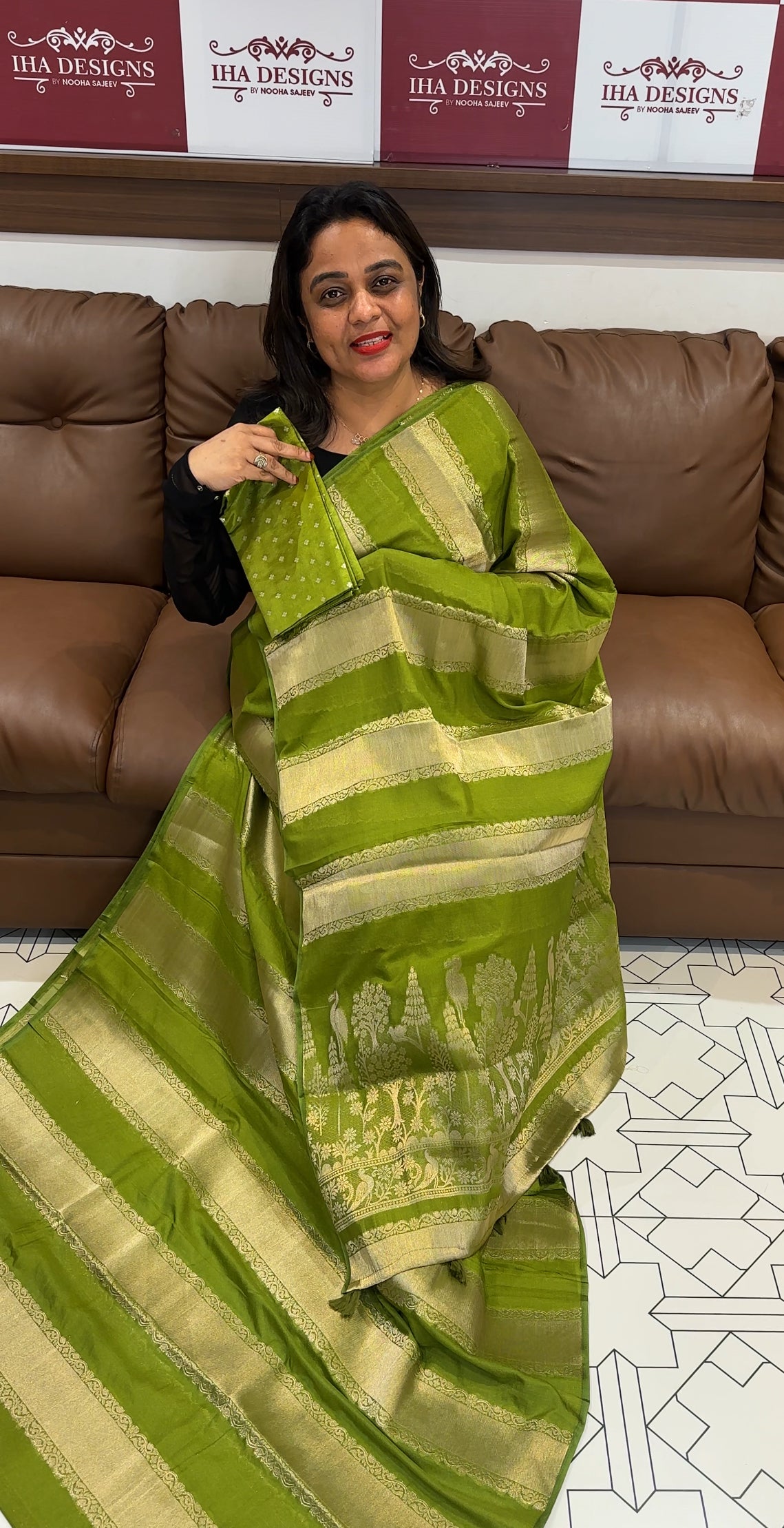 SEMI BANARASI SAREES - IHA 24729