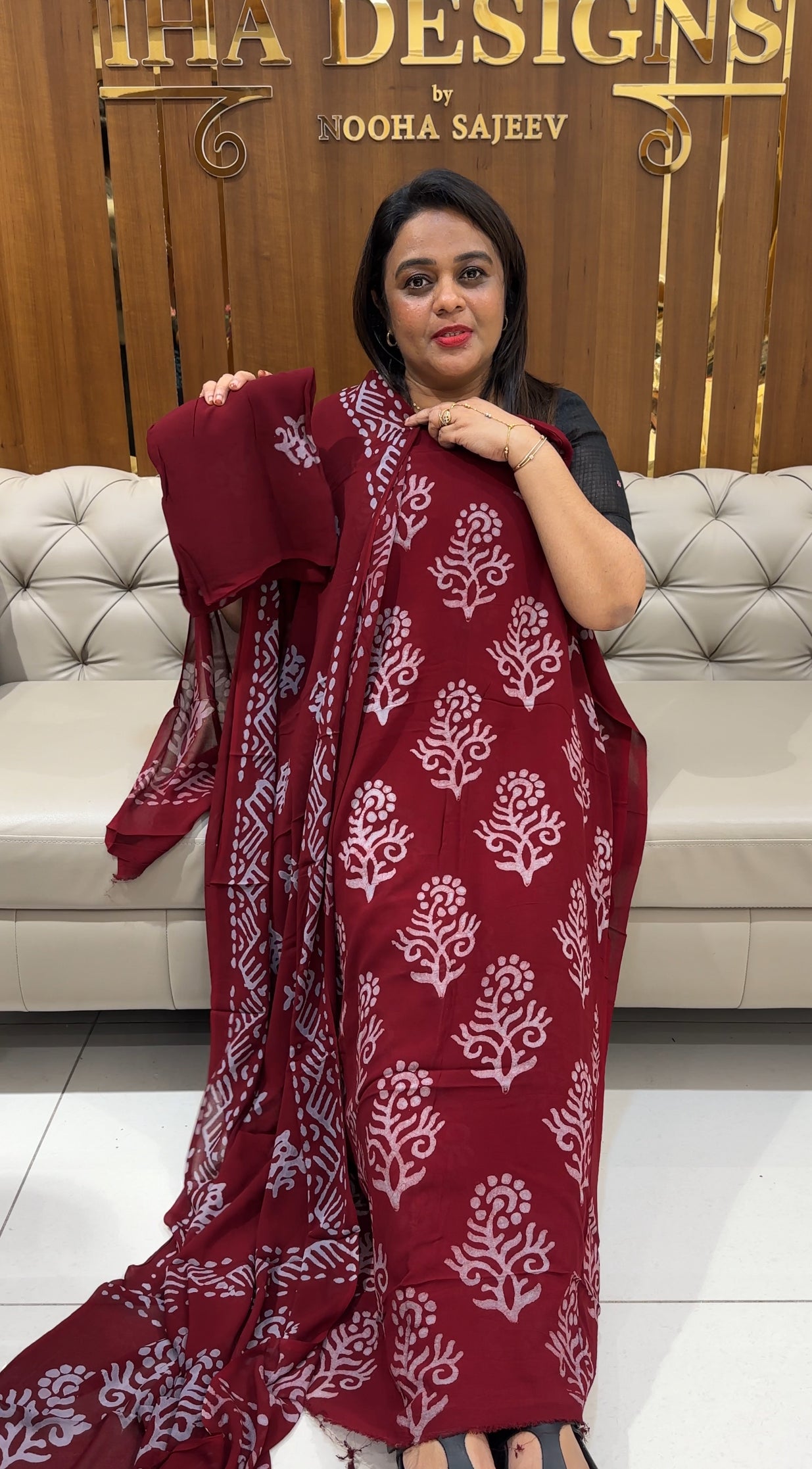 VISCOSE GEORGETTE UNSTITCHED SALWAR SUITS - IHA 25007