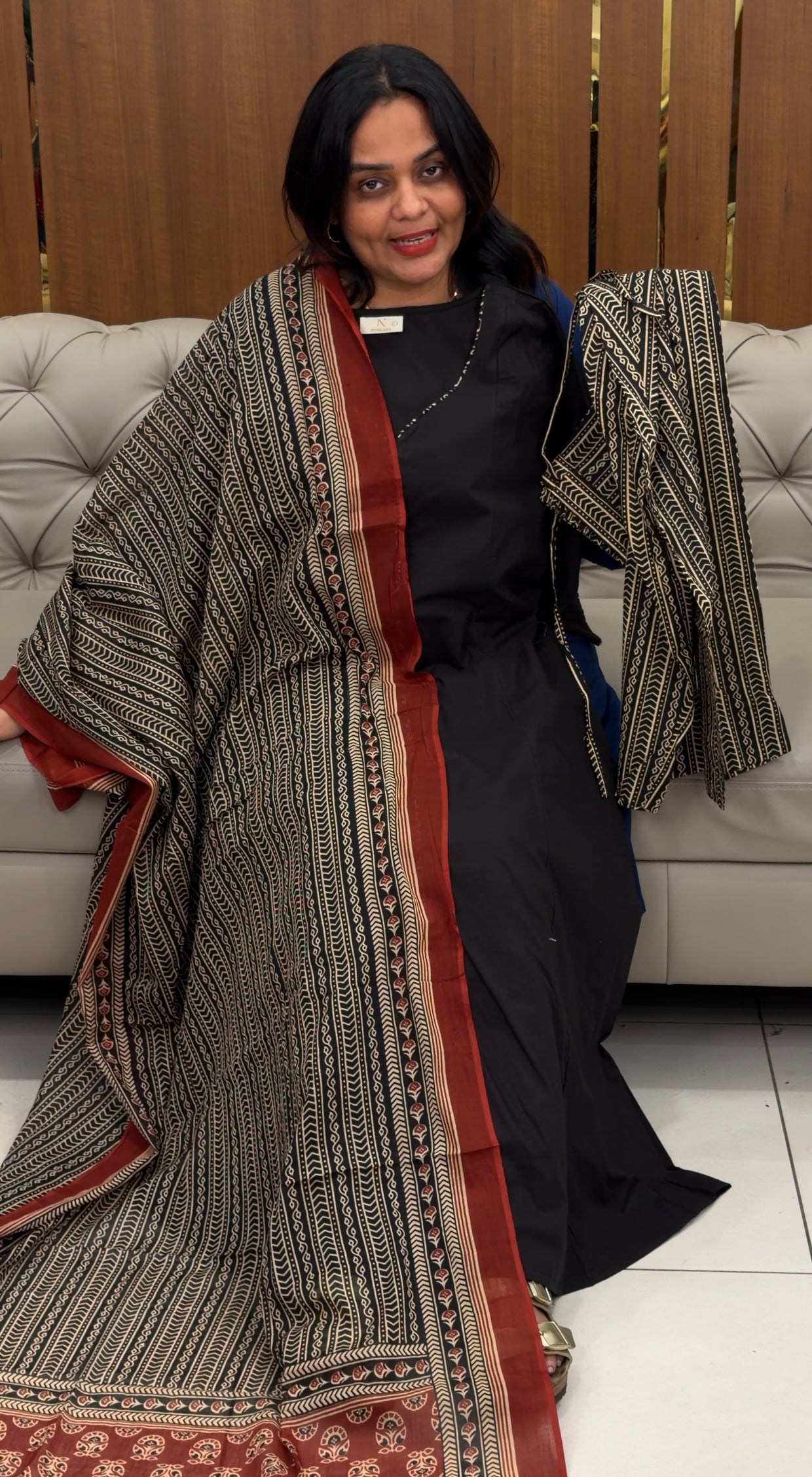 COTTON TOP,BOTTOM AND DUPATTA - IHA 30837