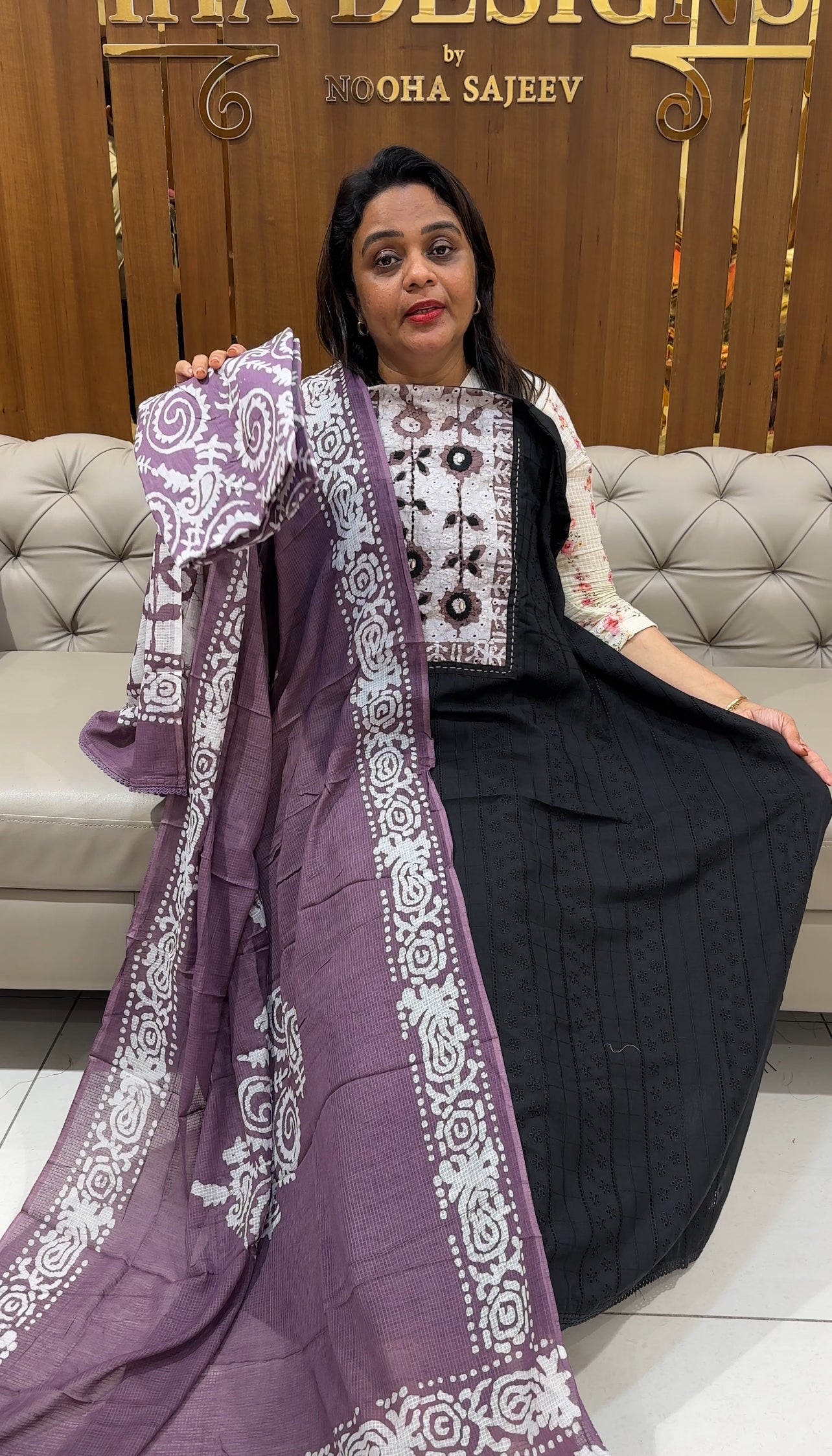 COTTON UNSTITCHED SALWAR SUITS - IHA 25043