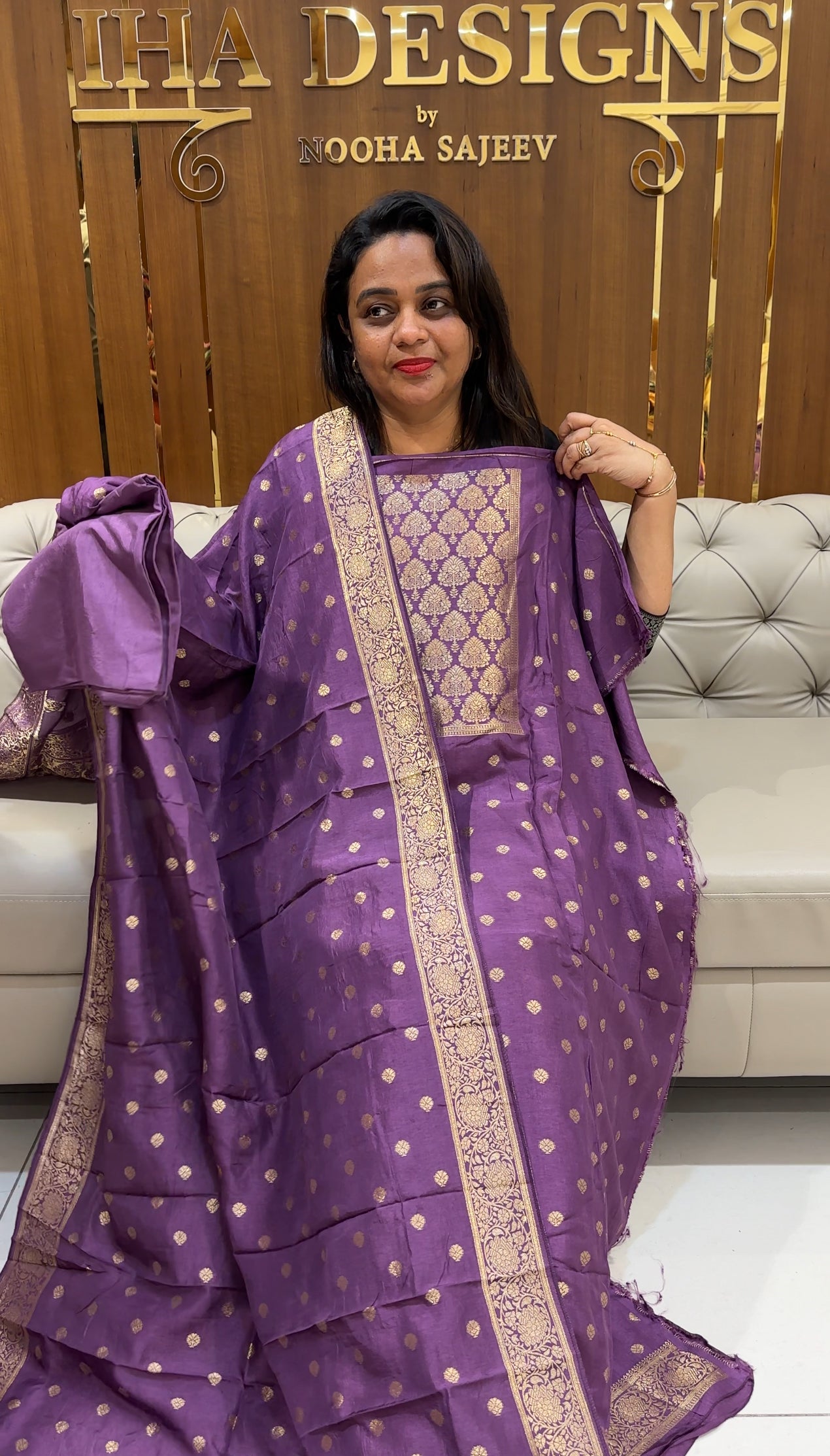 DOLA BANARASI UNSTITCHED SALWAR SUITS - IHA 24961