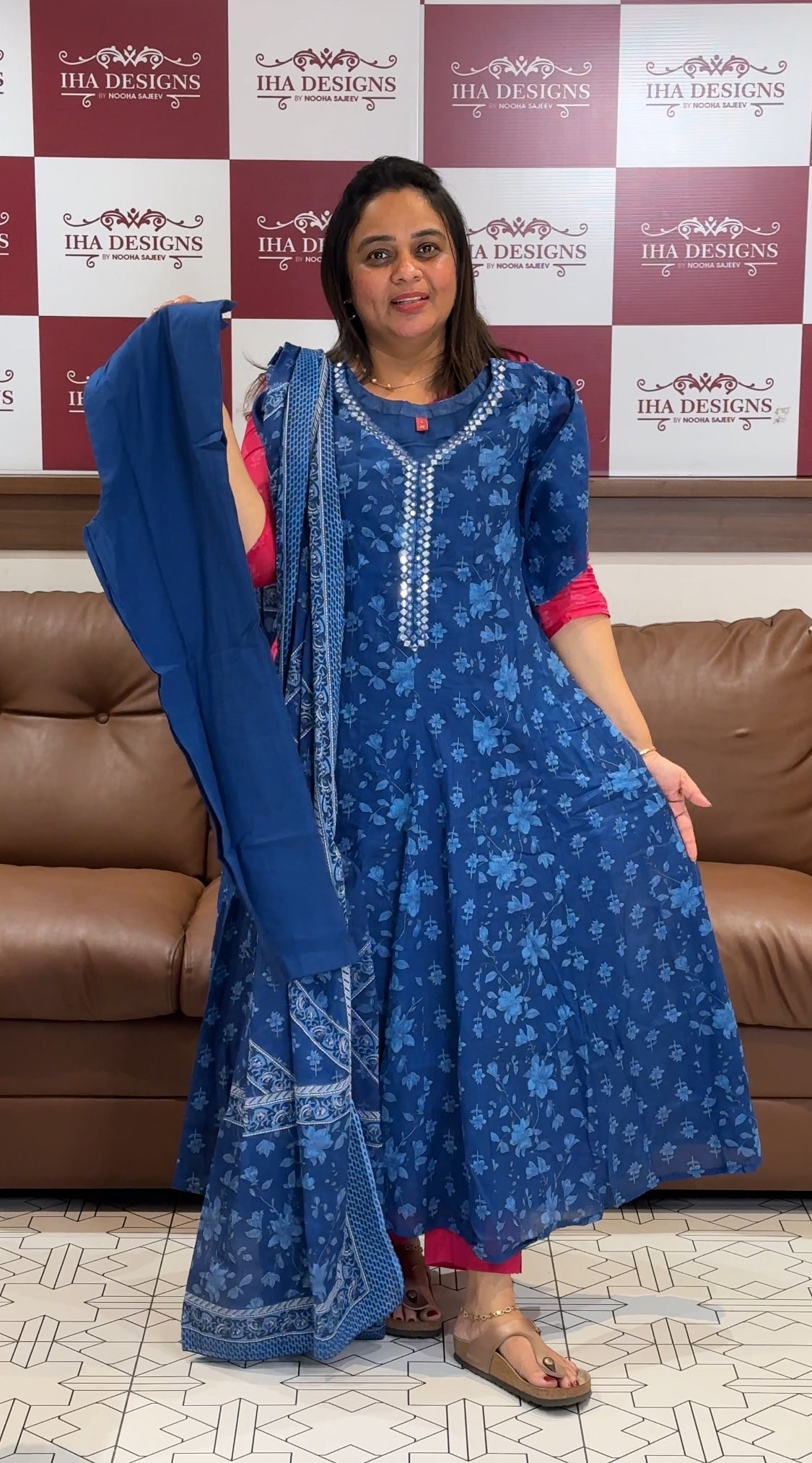 MUL MUL COTTONTOP, BOTTOM AND DUPATTA - IHA 27235