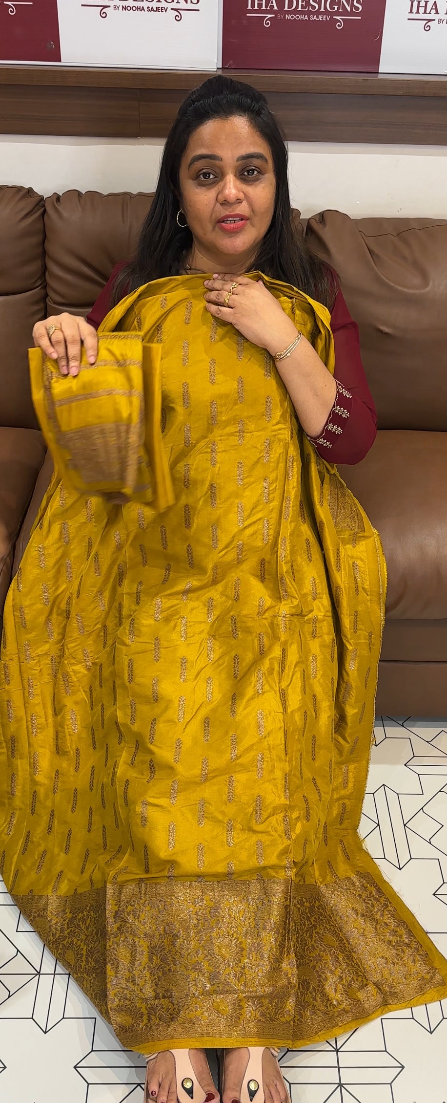 SEMI BANARASI UNSTITCHED SALWAR SUITS - IHA 28043