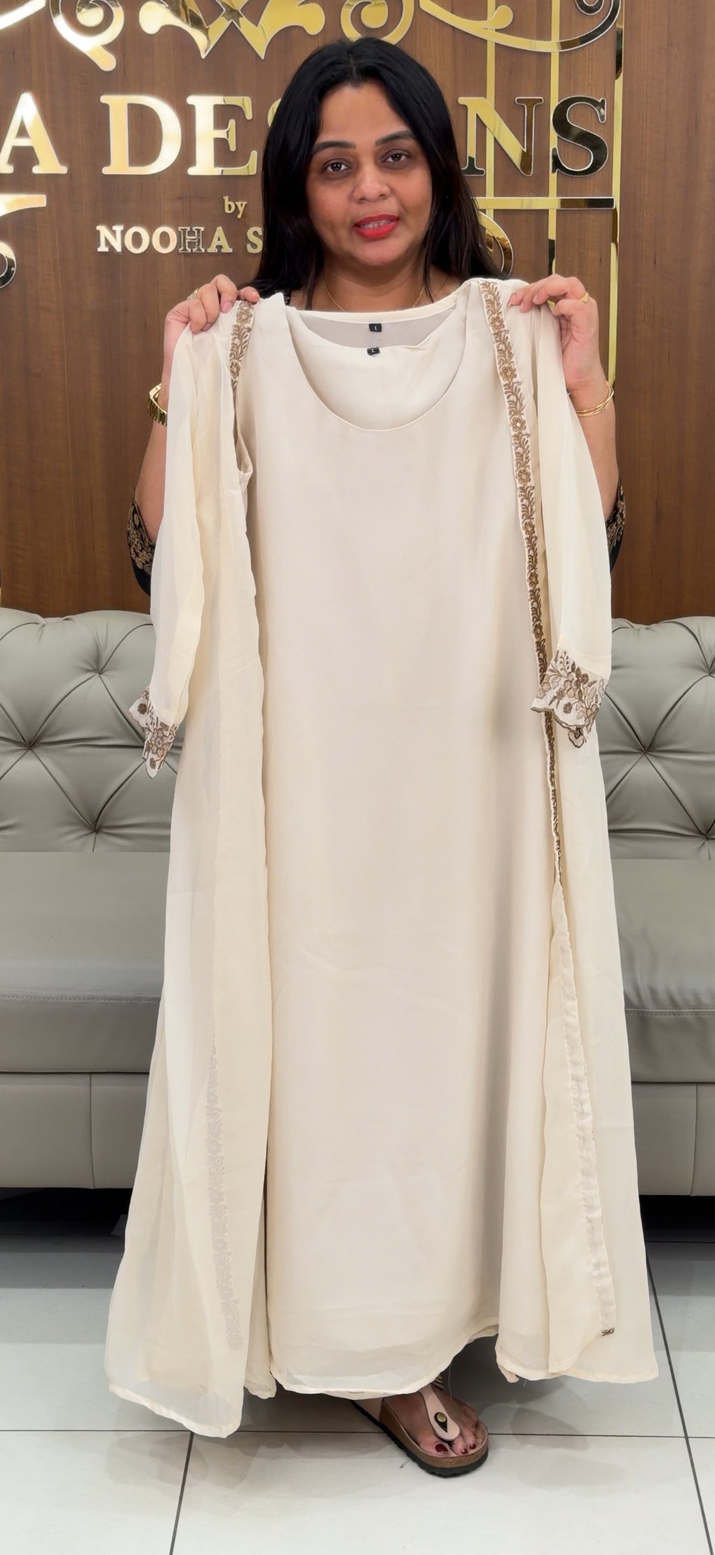 GEORGETTE ALINE TOP AND JACKET - IHA 29237