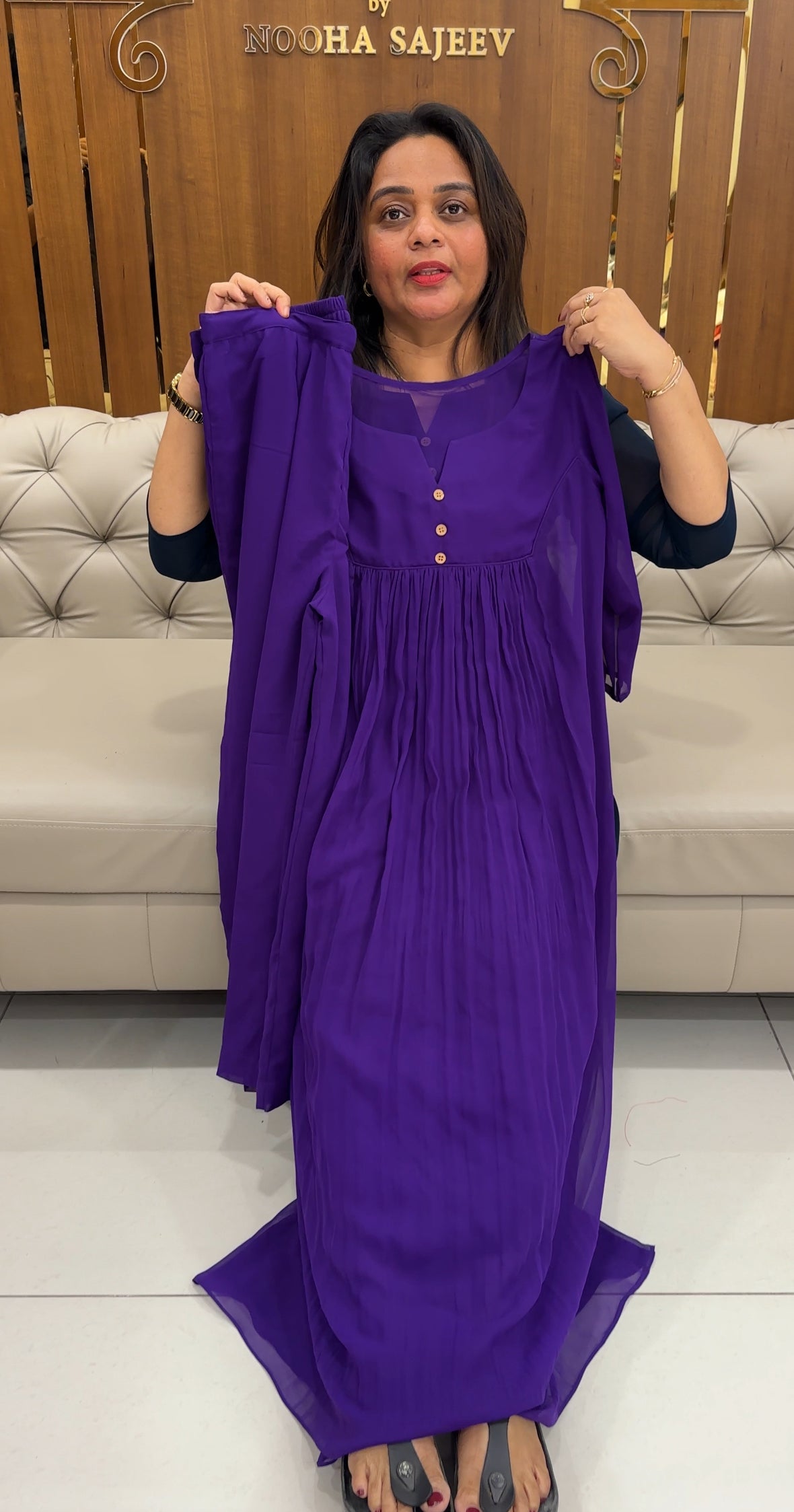 IHA'S IN-HOUSE GEORGETTE CO-ORDS SETS - IHA 25822