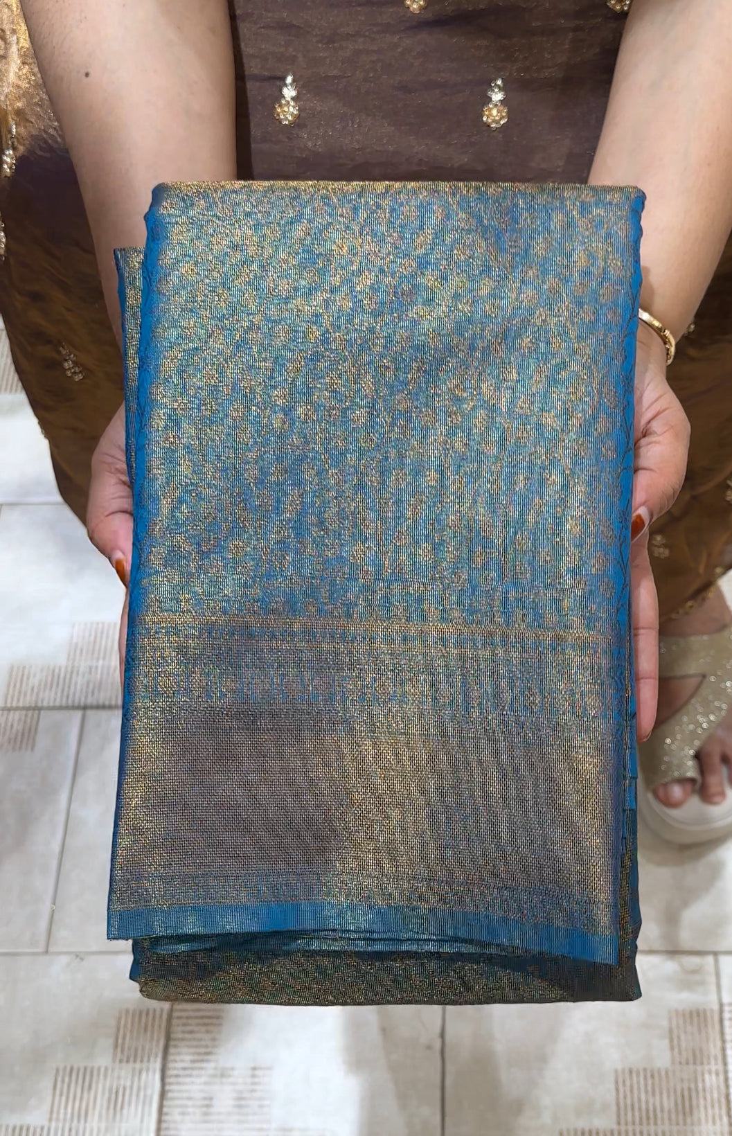 SEMI TISSUE SAREES - IHA 22686