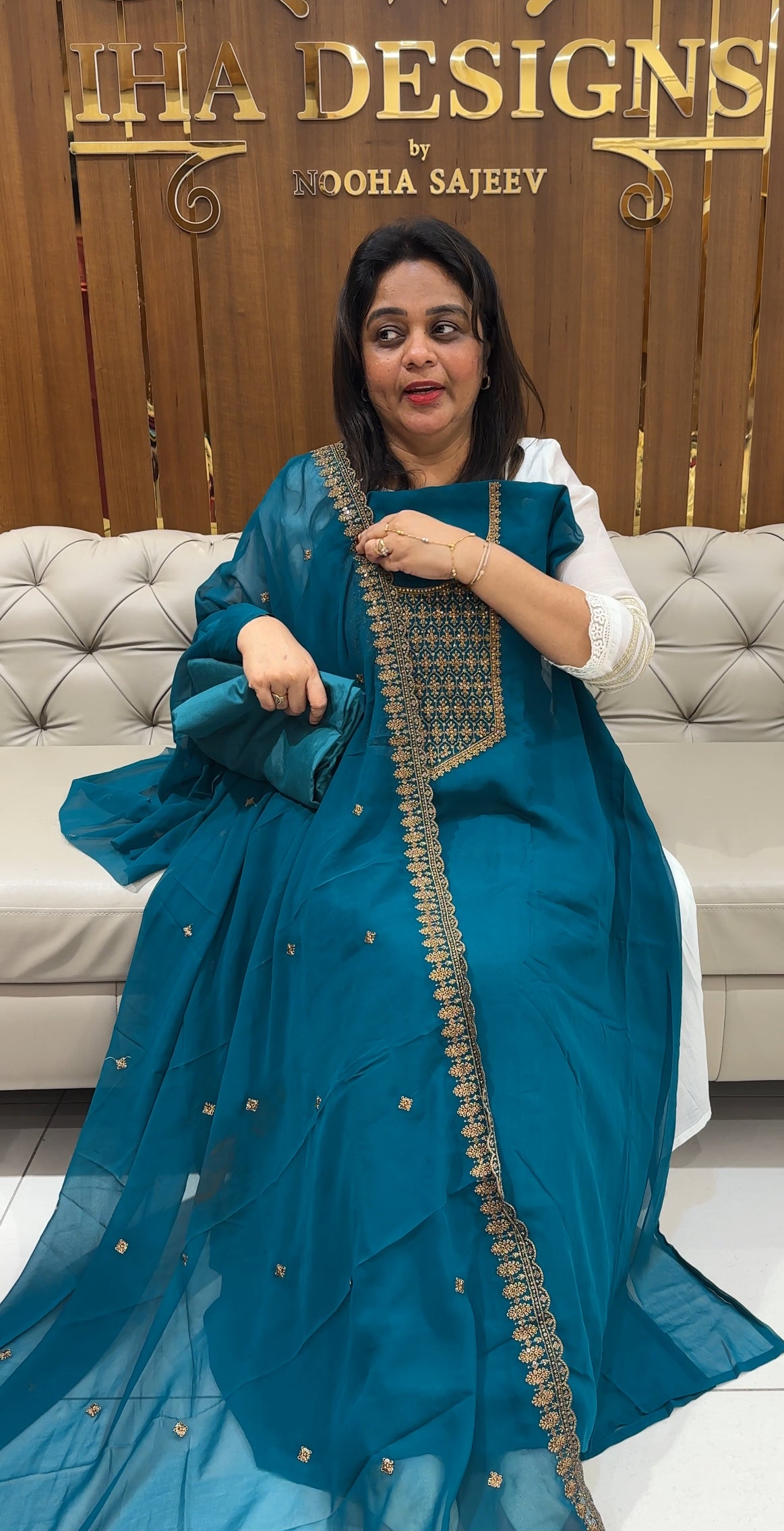 FAUX GEORGETTE UNSTITCHED SALWAR SUITS - IHA 24868