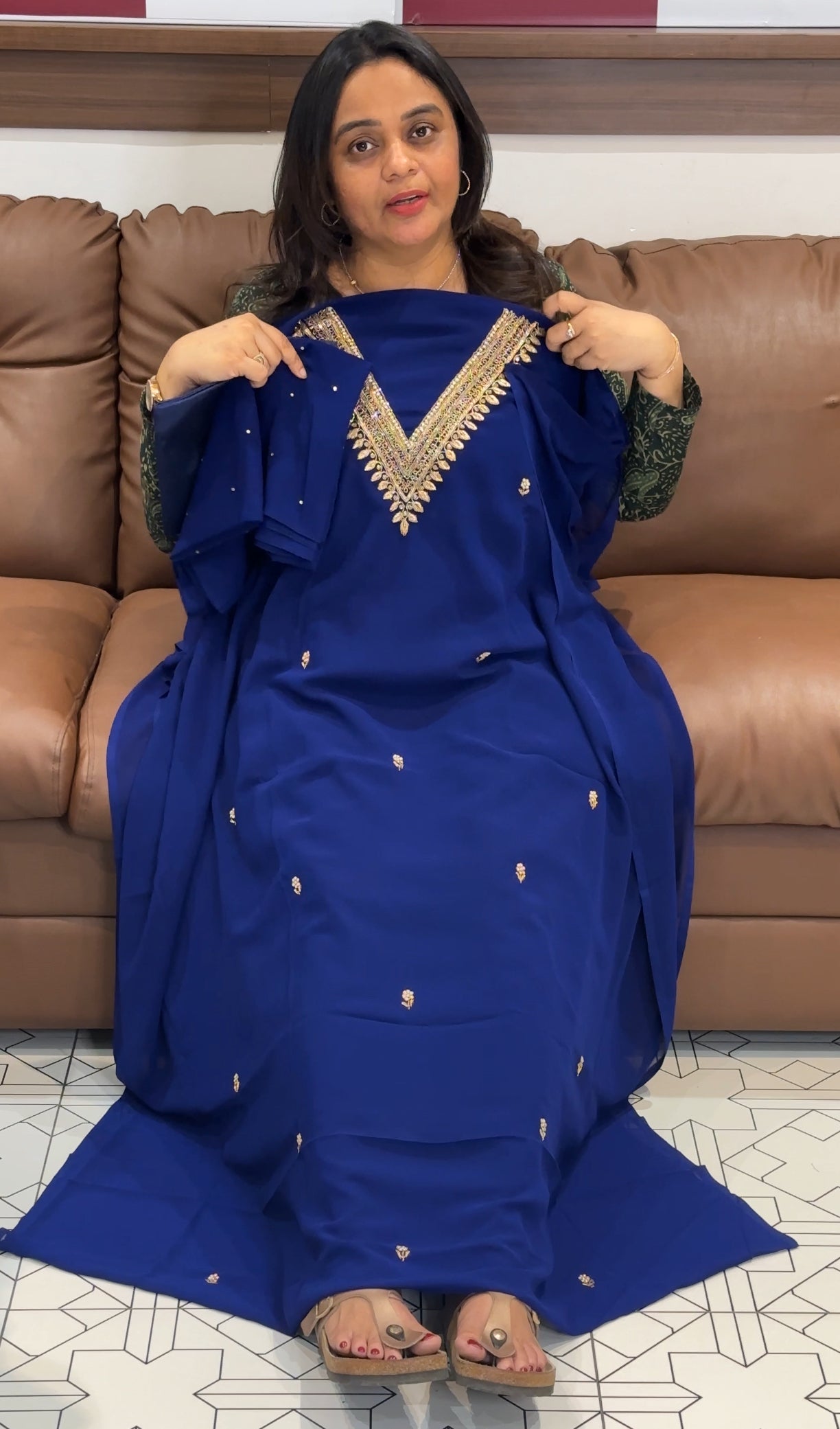 FAUX GEORGETTE UNSTITCHED SALWAR SUITS - IHA 27317