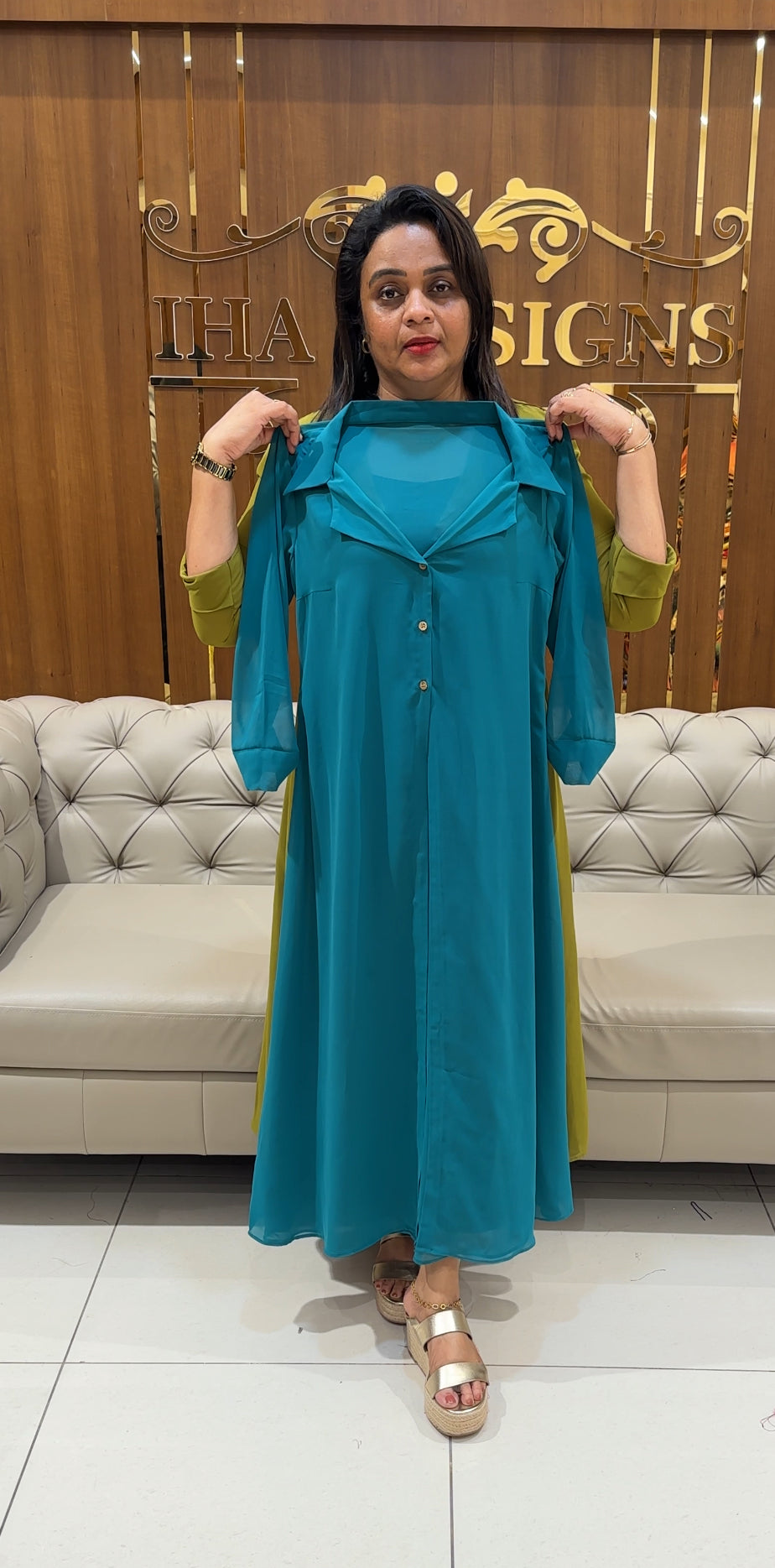 IHA'S IN-HOUSE INDO WESTERN TOPS - IHA 25038