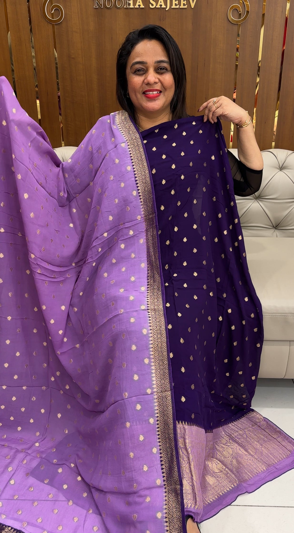 FORWARD GEORGETTE BANARASI UNSTITCHED SALWAR SUITS - IHA 25871