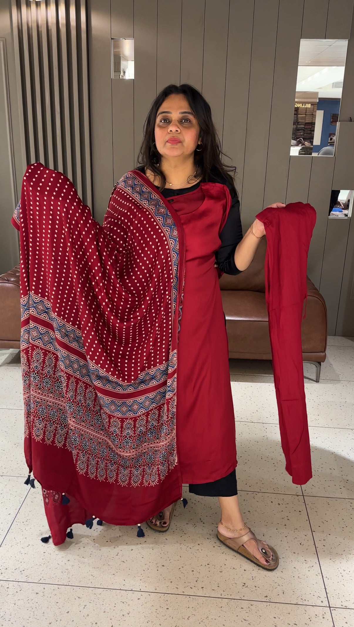 MODAL TOP BOTTOM AND DUPATTA - IHA 27122