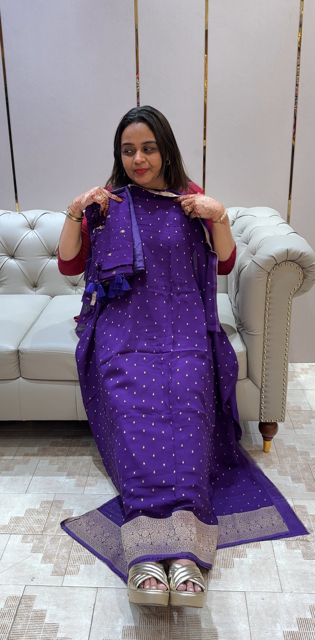 BANARASI UNSTITCHED SALWAR SUITS - IHA 21955
