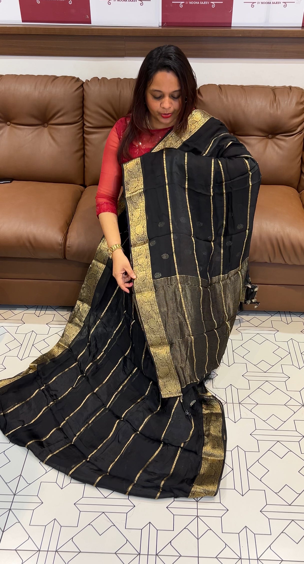 VISCOSE ORGANZA SAREES - IHA 9586