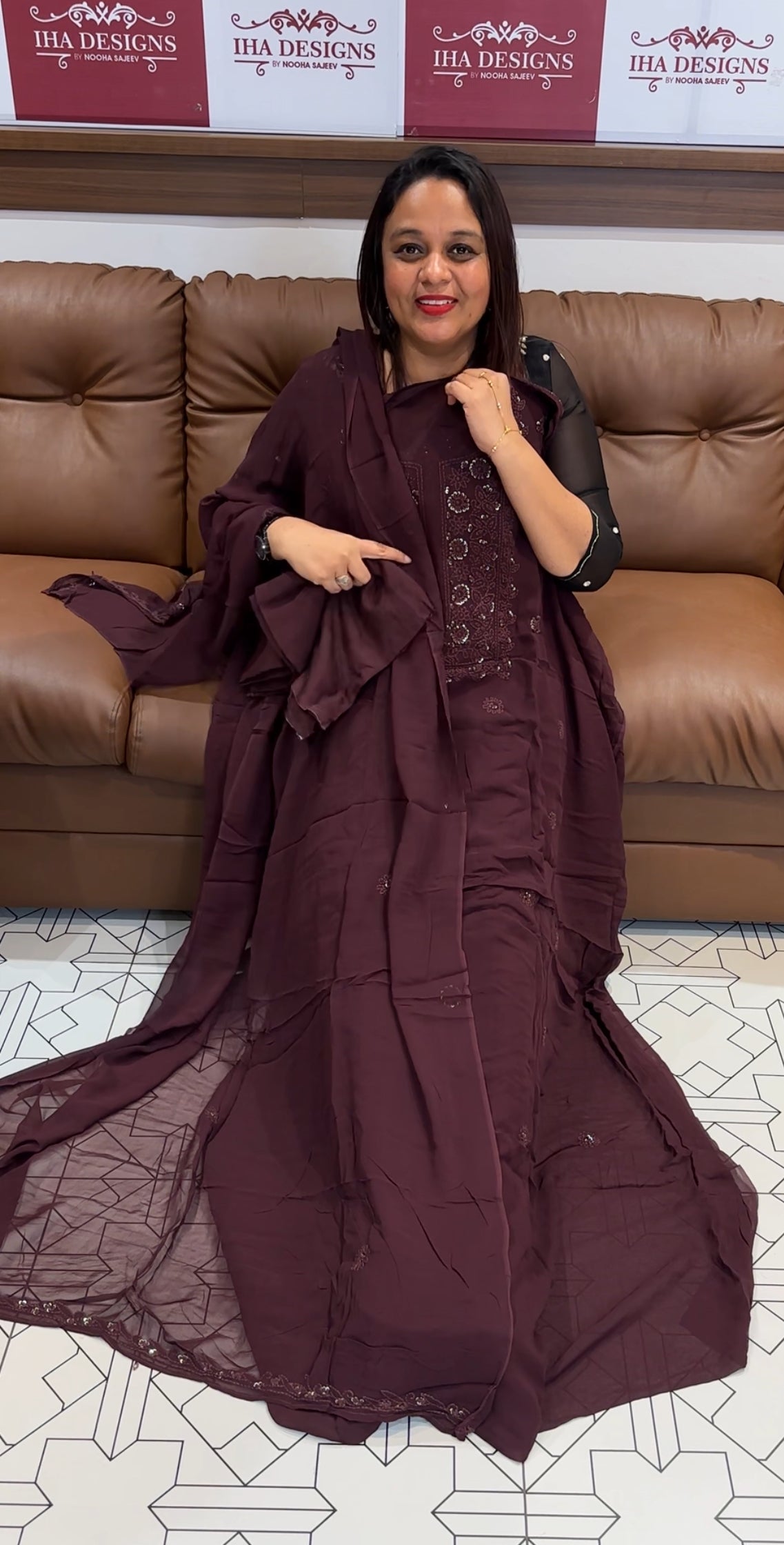 LUCKNOWI CHIKANKARI UNSTITCHED SALWAR SUITS COLLECTION - IHA 9705