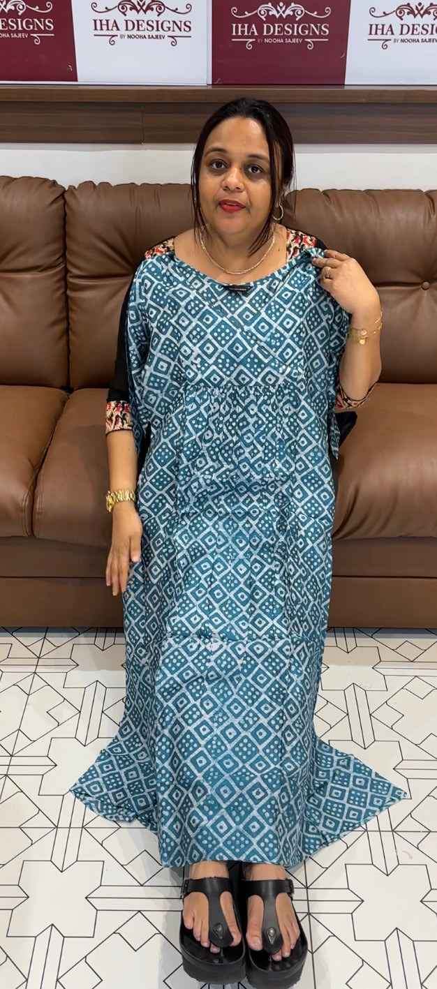 IHA'S IN-HOUSE BATIK PRINTED ALINE TOPS - IHA 8214