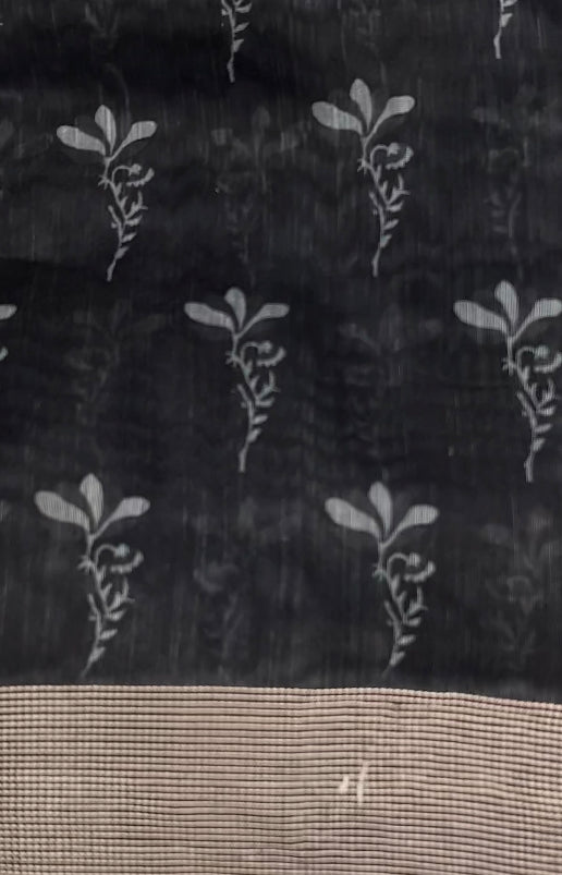 BUDGET BUY PRINTED SEMI LINEN SAREE - IHA 8169