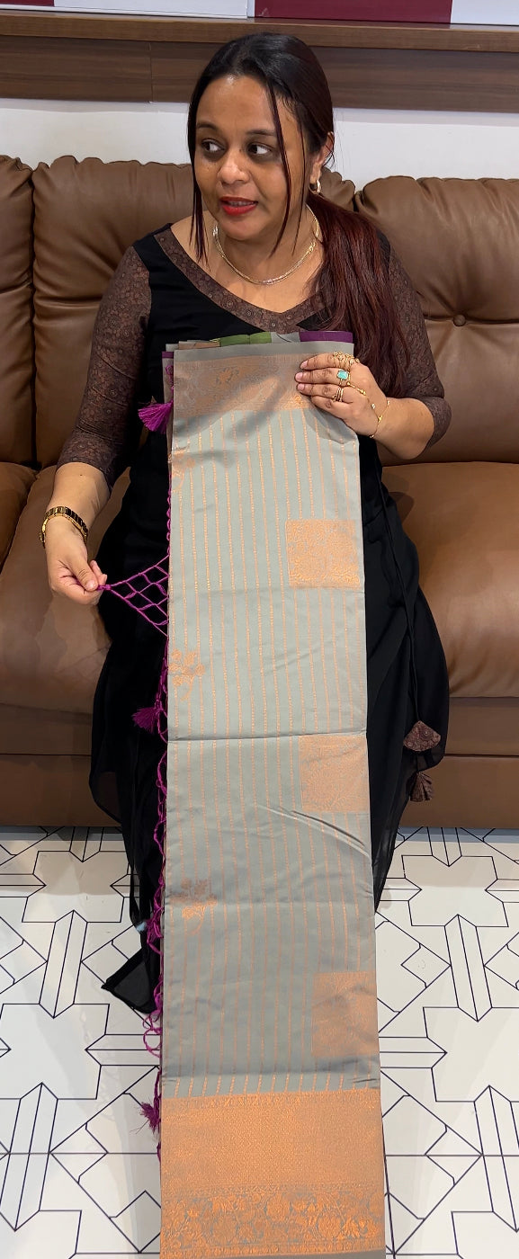 SEMI SILK SAREE - IHA 8624