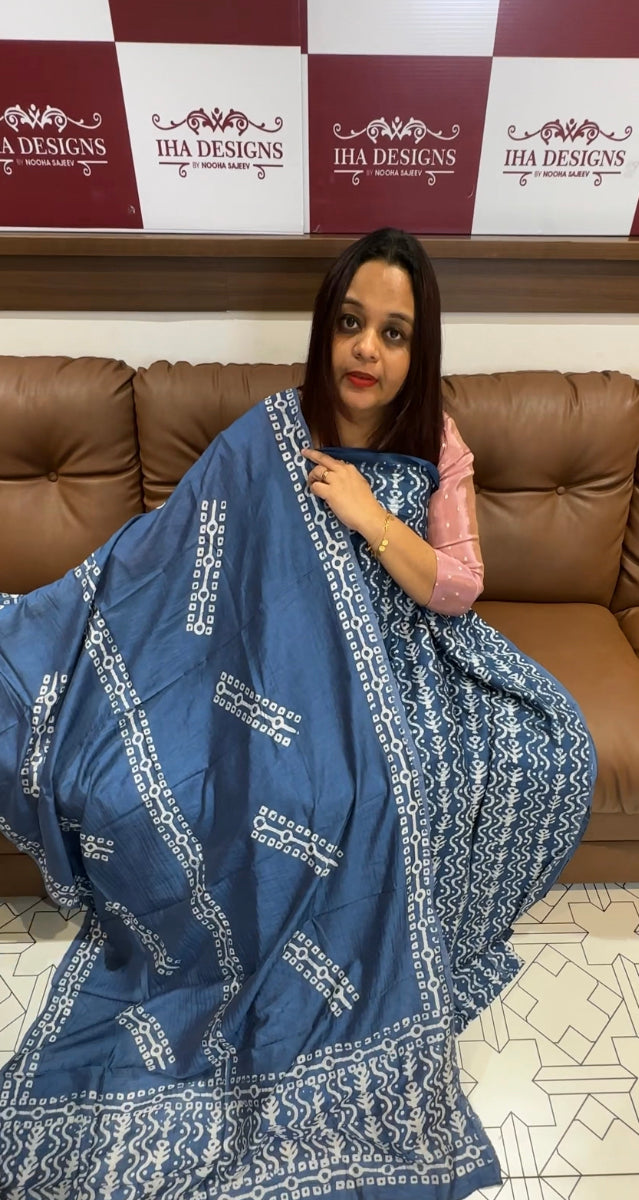 BATIK PRINTED UNSTITCHED SALWAR SUITS - IHA 8198