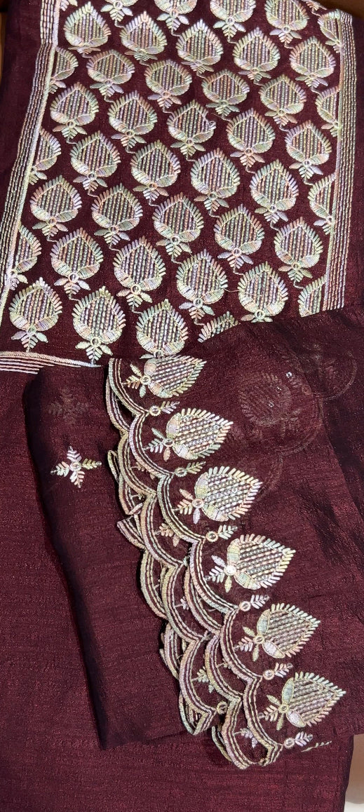 VICHITRA SILK UNSTITCHED SALWAR SUIT - IHA 8578