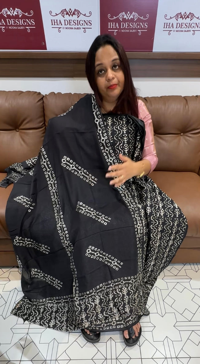 BATIK PRINTED UNSTITCHED SALWAR SUITS - IHA 8198
