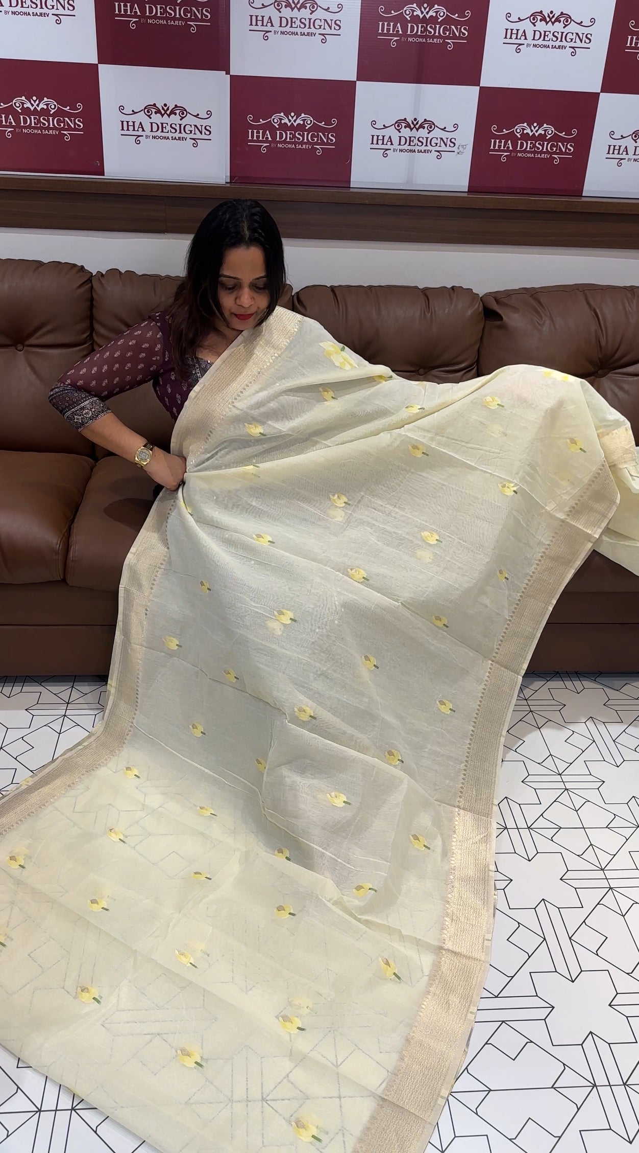 BANARASI CHANDERI SAREE- IHA 22095
