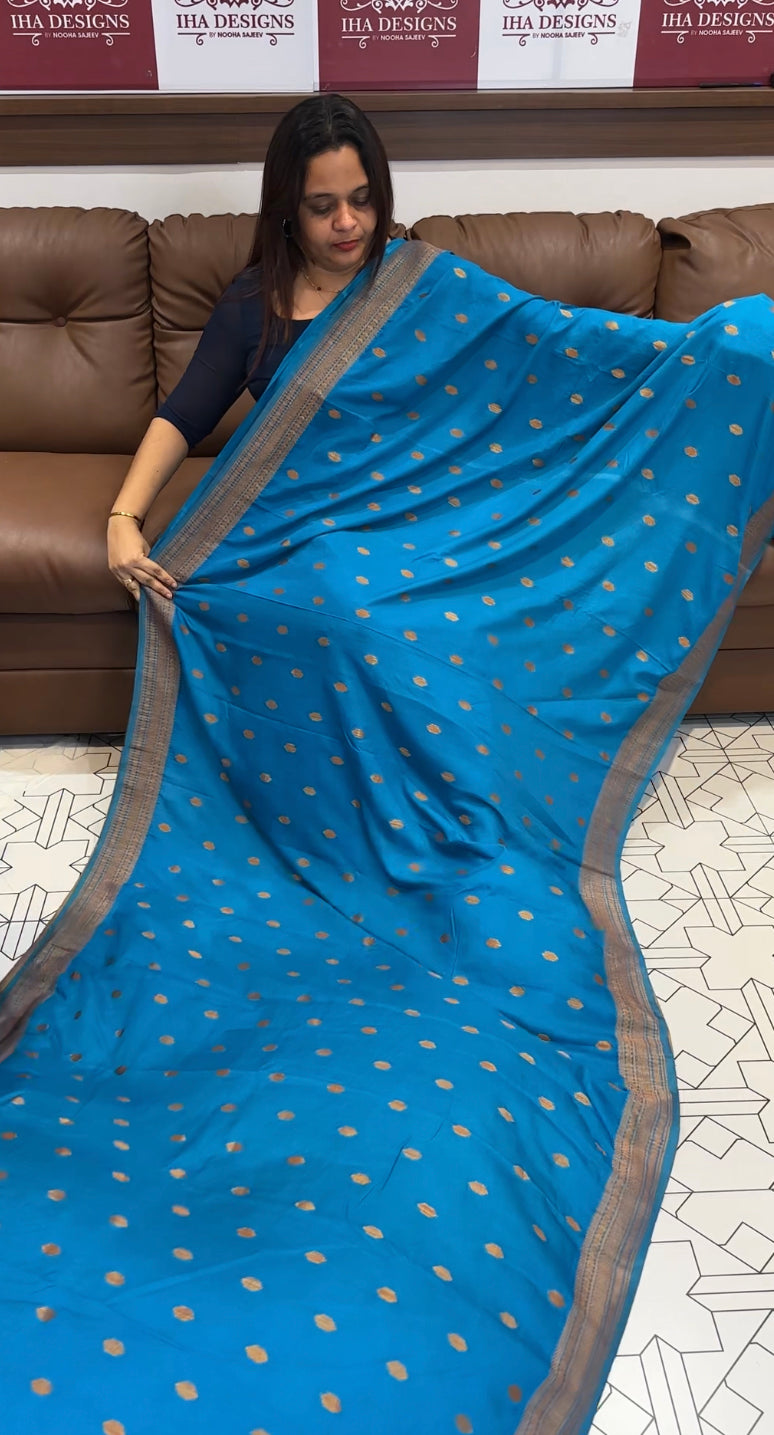 SEMI BANARSI SAREE - IHA 22075