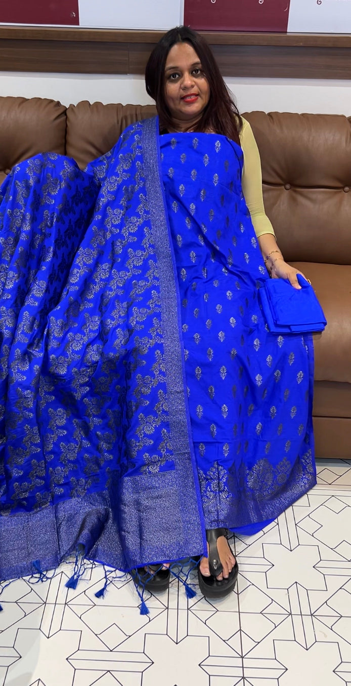 BANARASI UNSTITCHED SALWAR SUITS - IHA 8066